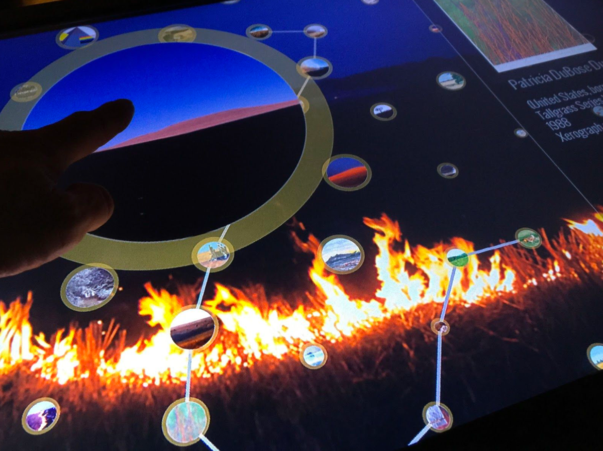 Touch the Prairie, interactive digital installation at the Beach Museum of Art, Manhattan, KS.