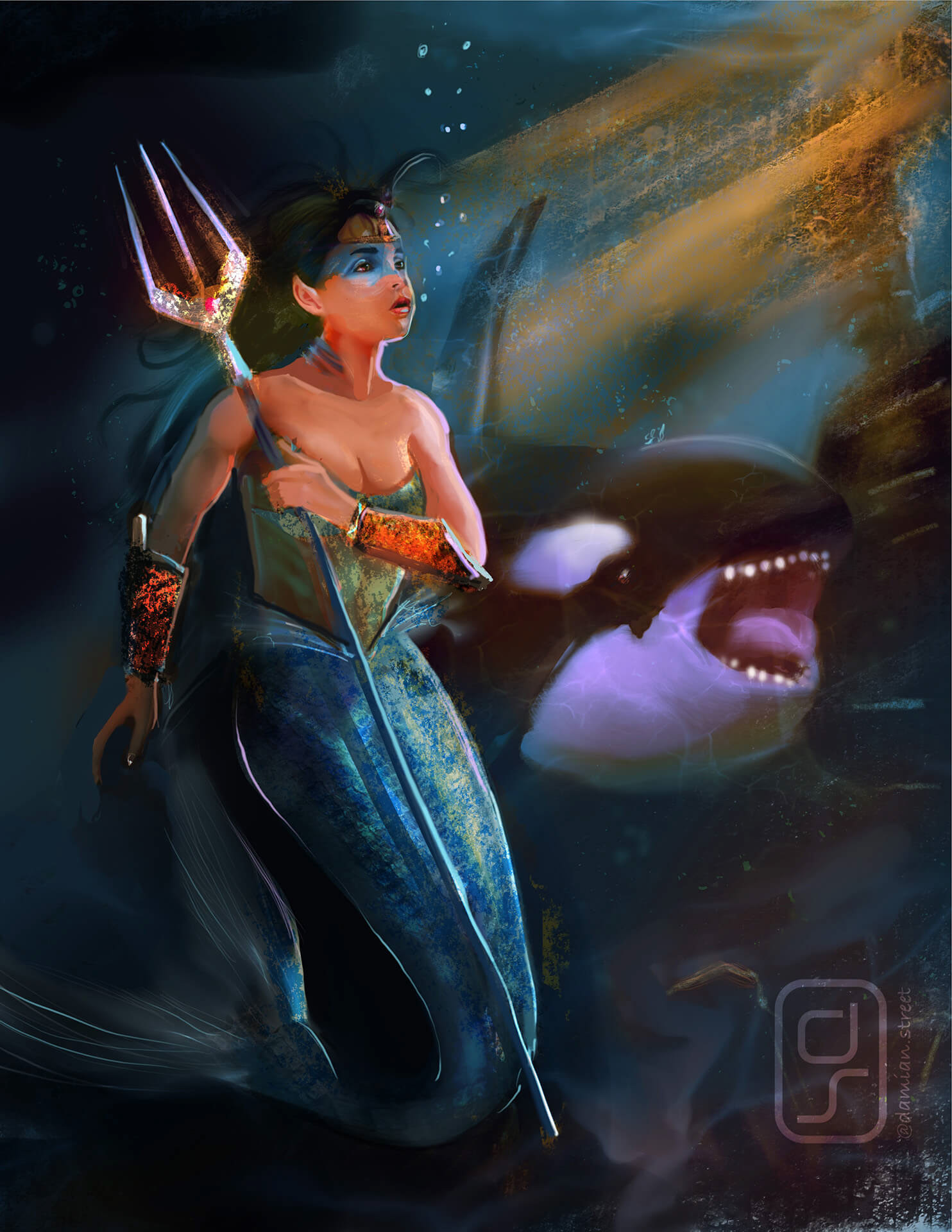 Mermaid and Orca