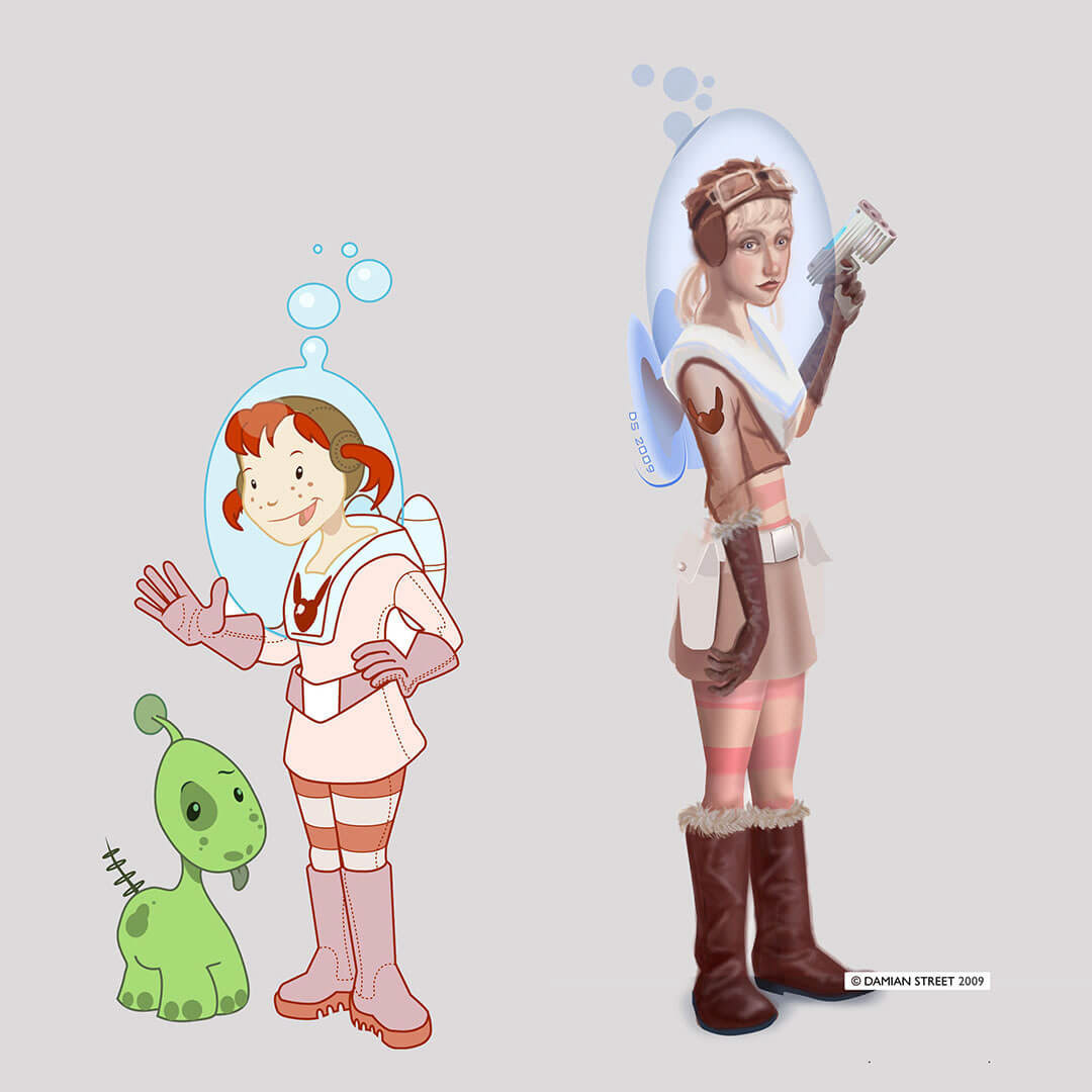 Rocket Heart Character Design