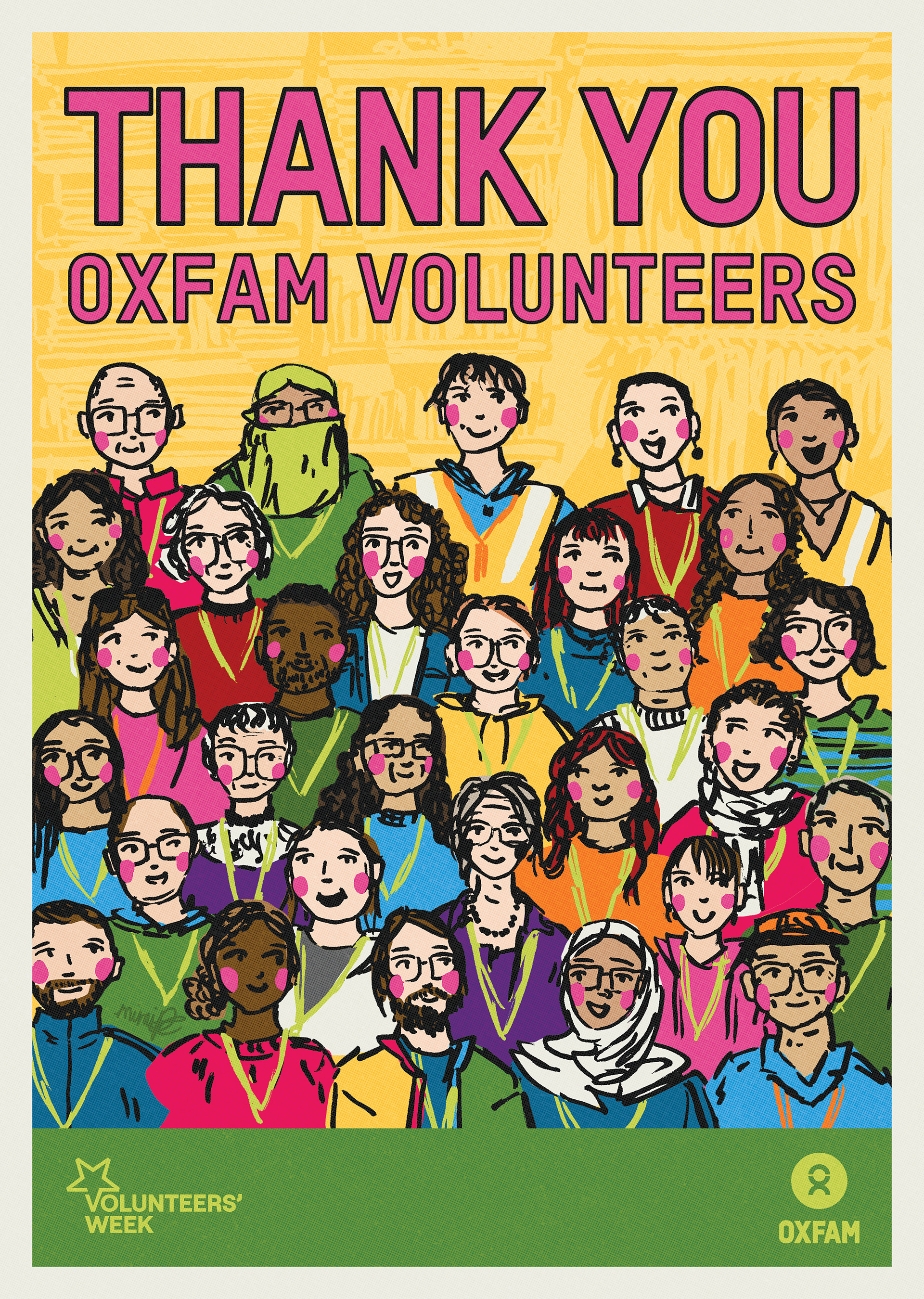 Poster for Volunteer's Week 2025 sent to all UK Oxfam shops
