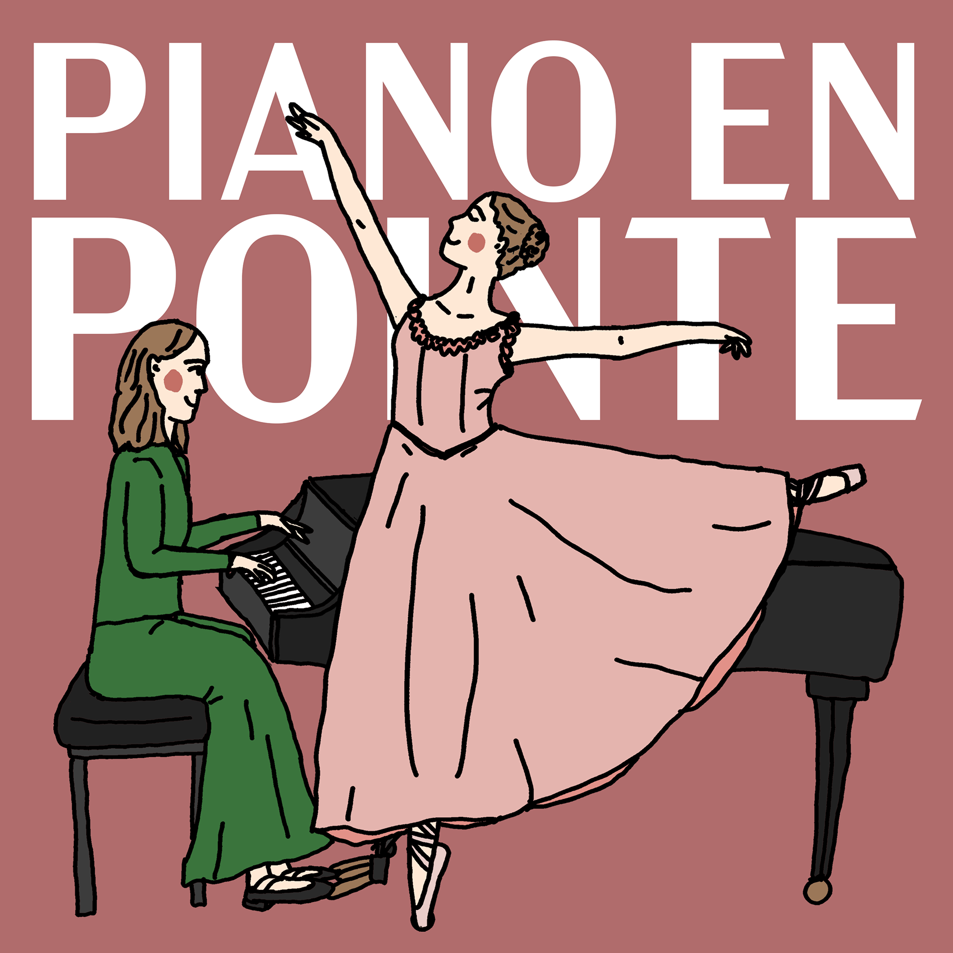 Sticker design for dancer in Piano En Pointe