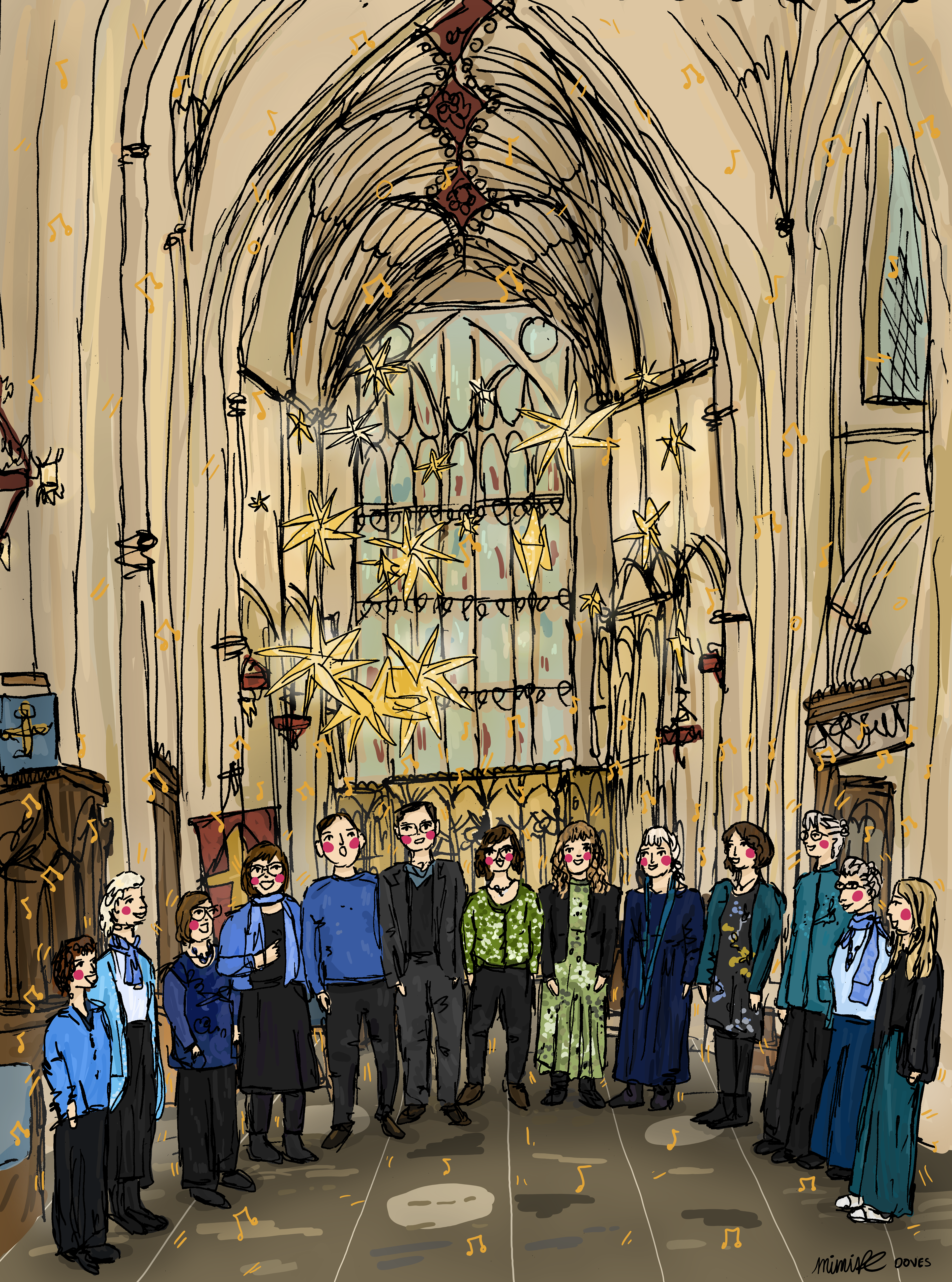 Bath Abbey Doves choir full illustration