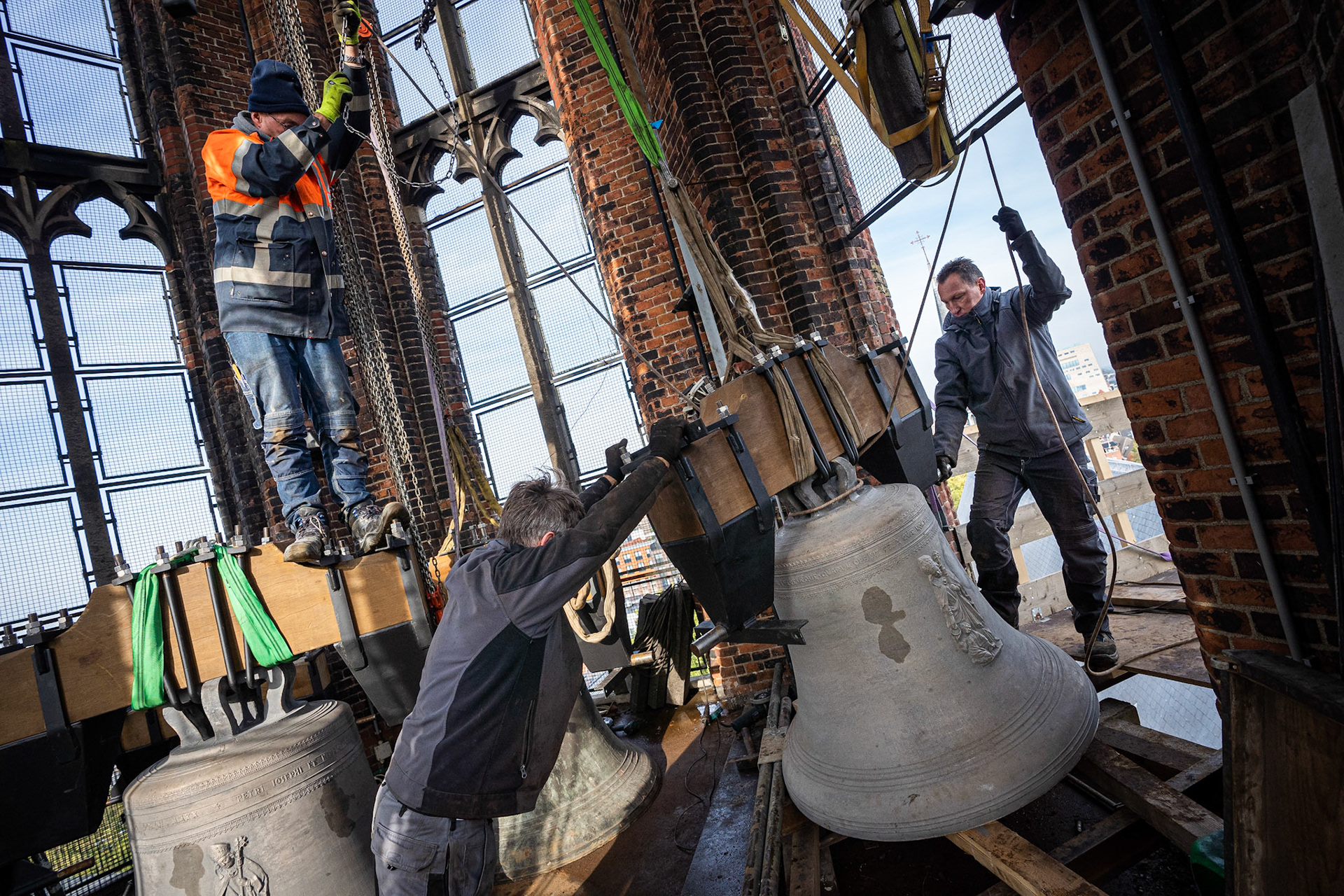 Groningen: nieuwe klokken in de Jozefkerk. JASPAR MOULIJN