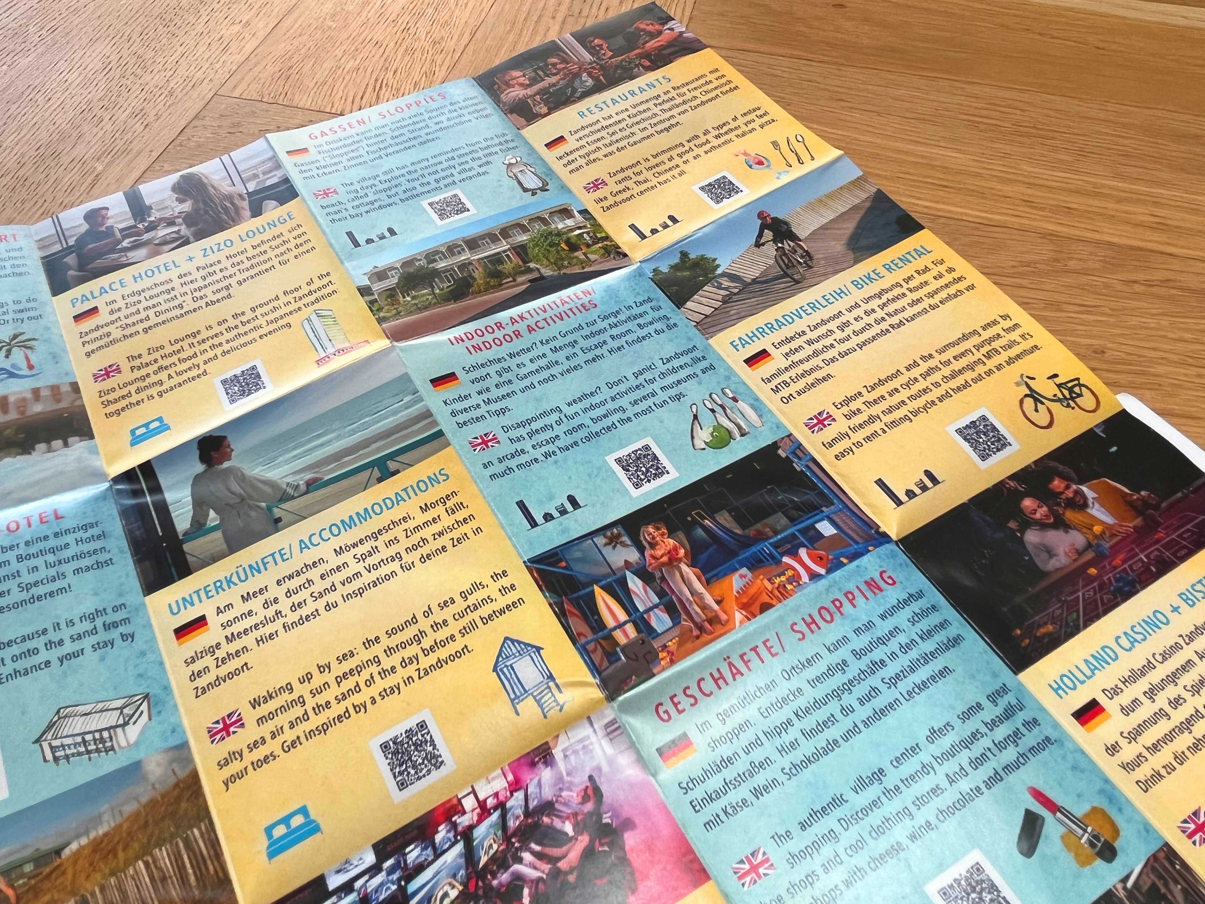 Advertentiezijde met illustraties