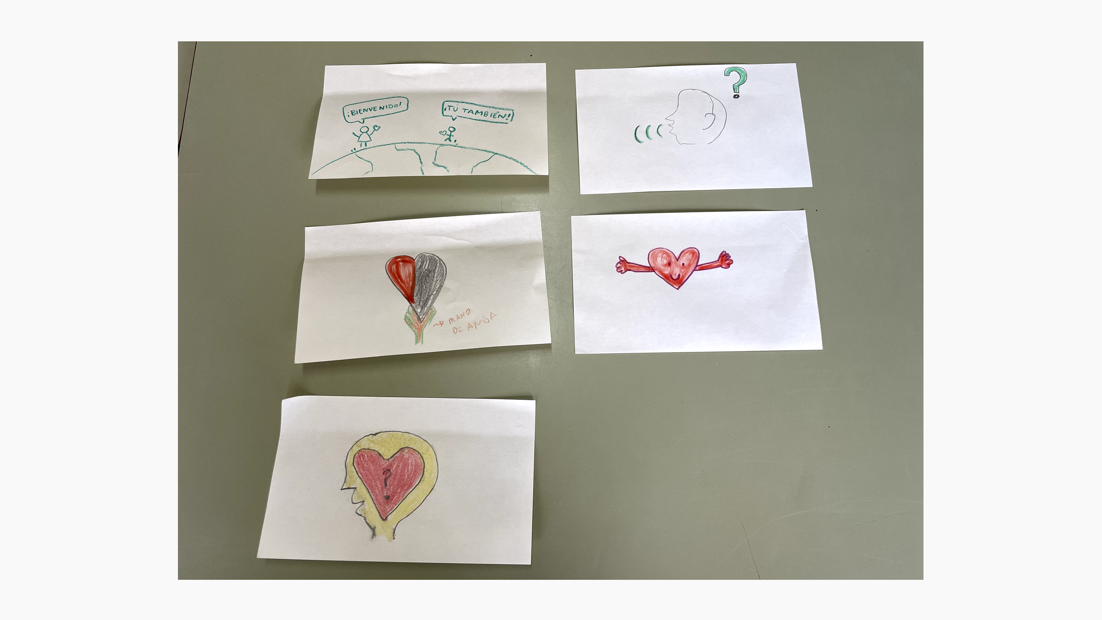 Teacher storytelling drawings