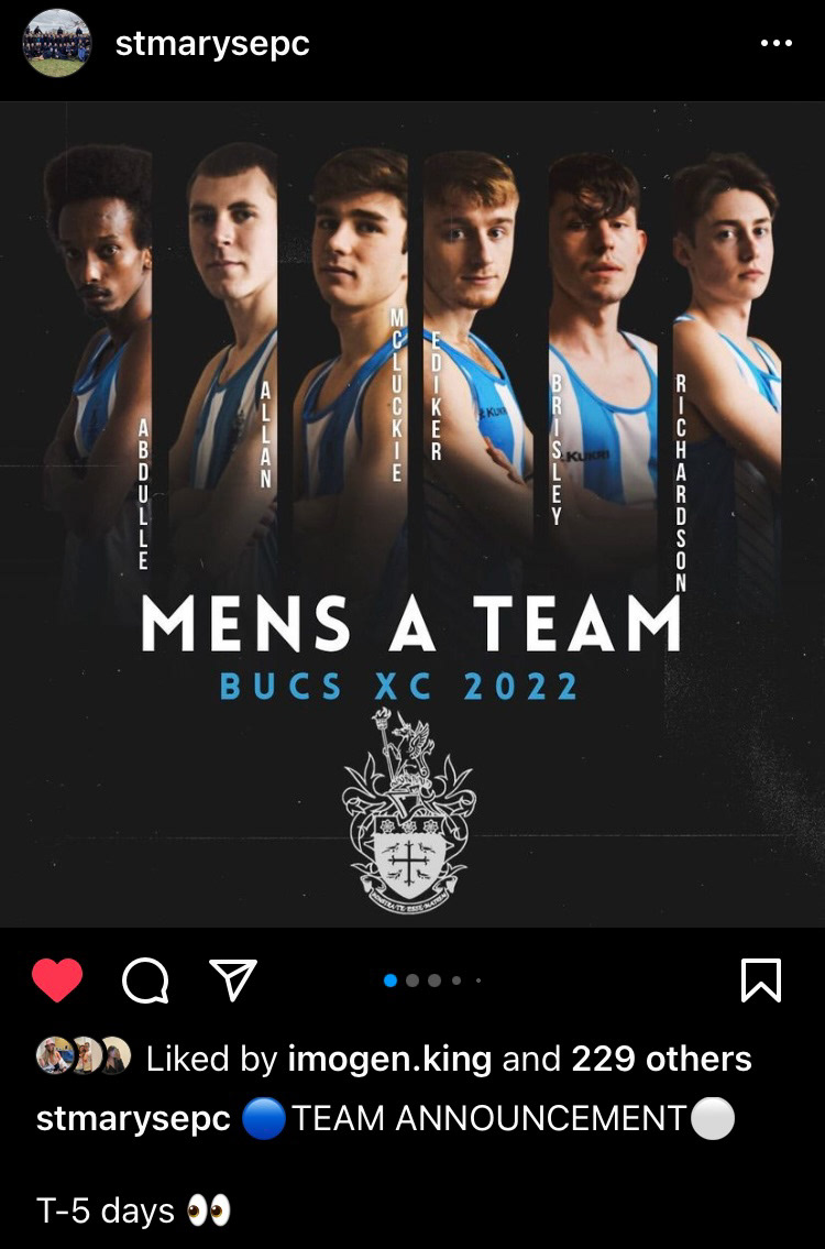 Mens A Team selection post