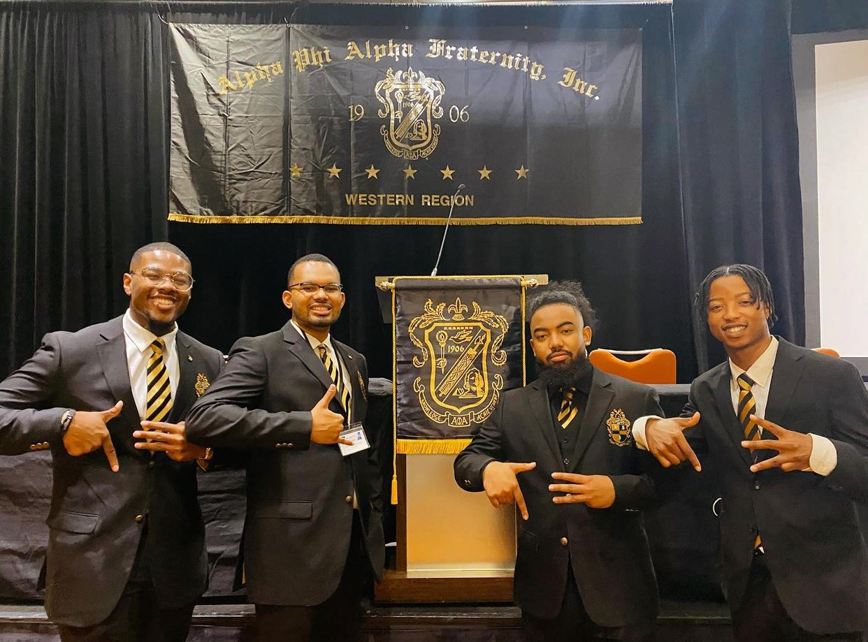 Brothers Aneke, Kirksey, Cattouse, and Bryant at the 2021 Western Region Leadership Convention held in San Francisco.