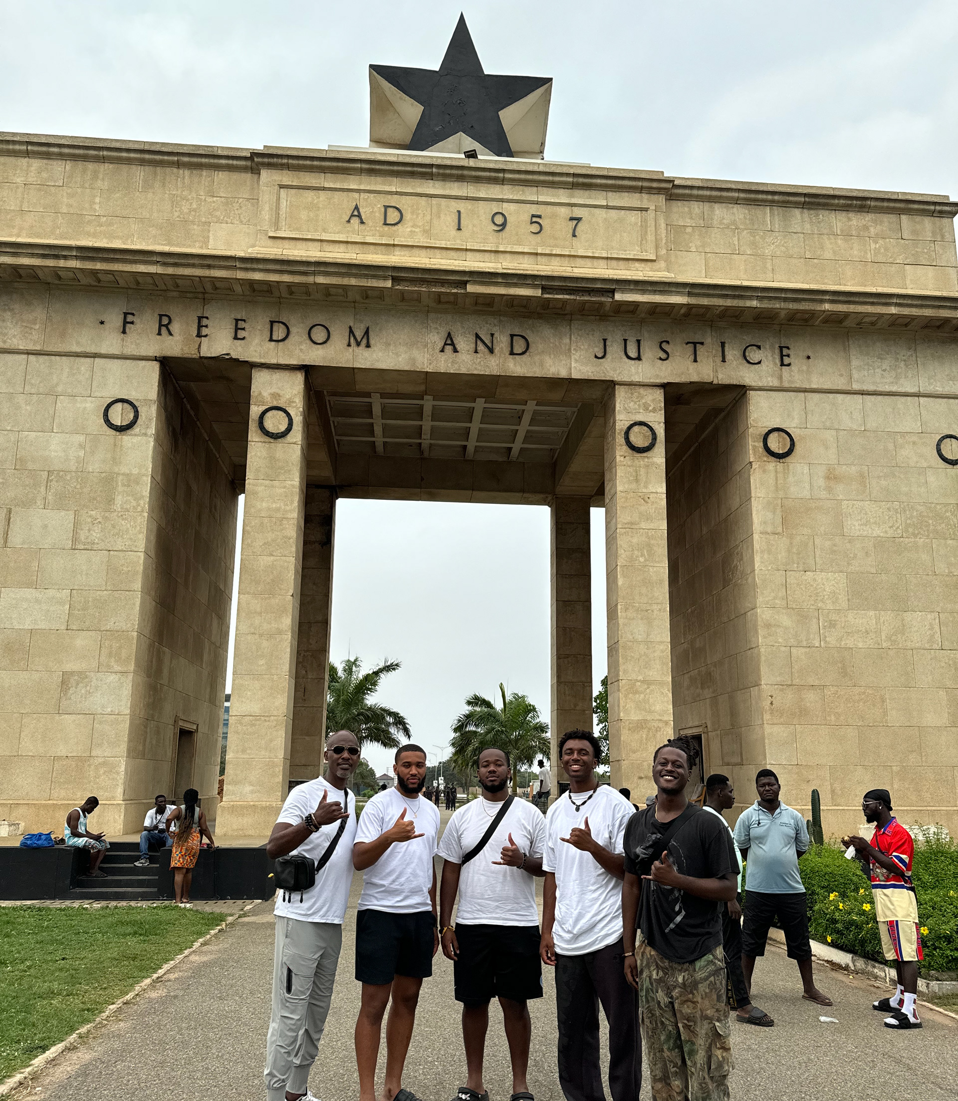 Bro. Watkins, Bro. Charles, Bro. Hirwa, and Bro. Martin visiting Accra, Ghana accompanied by Bro. Dr. Tyrone Howard 