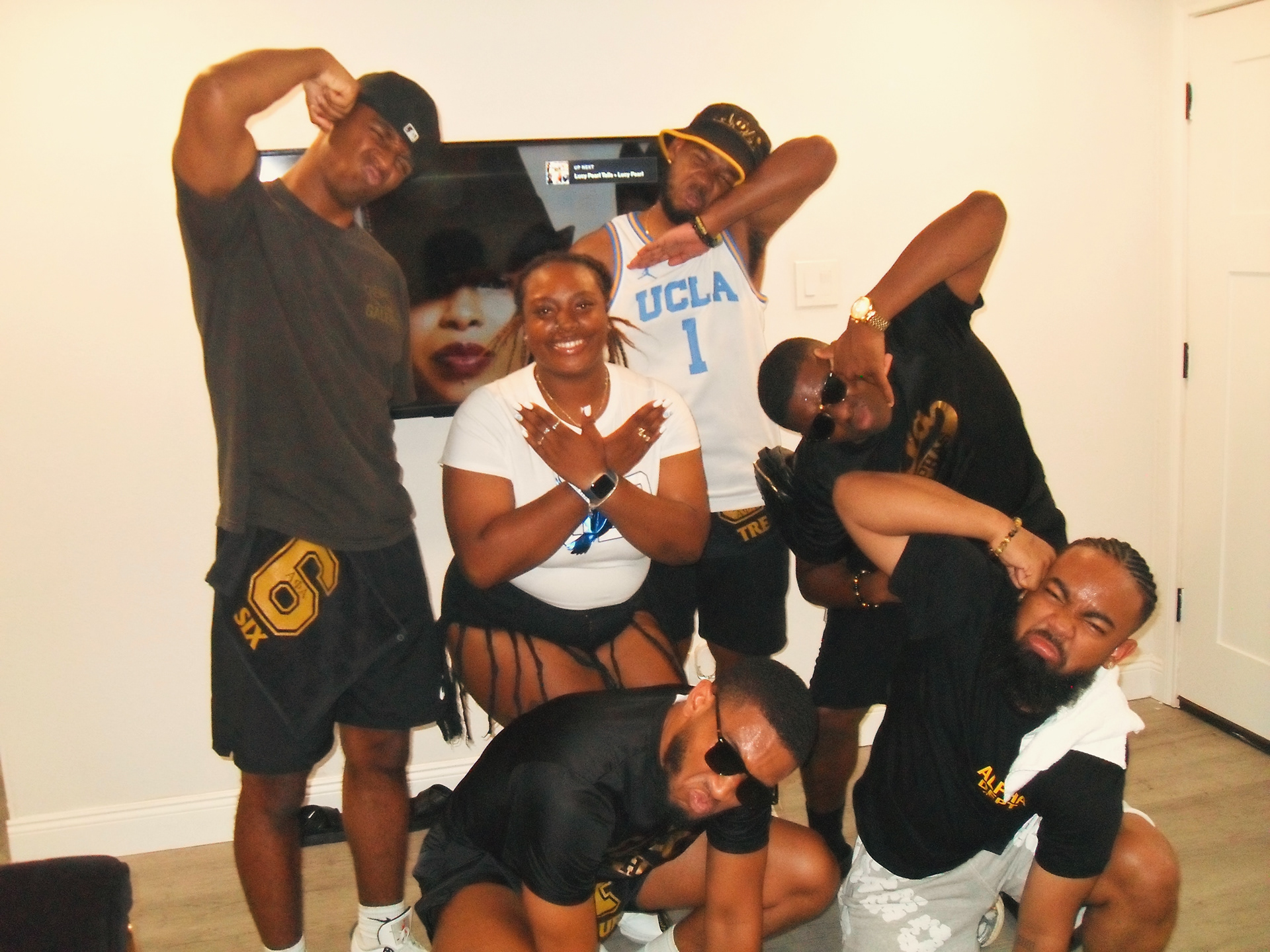 Gamma Xi Brothers with a dear friend before TGP
