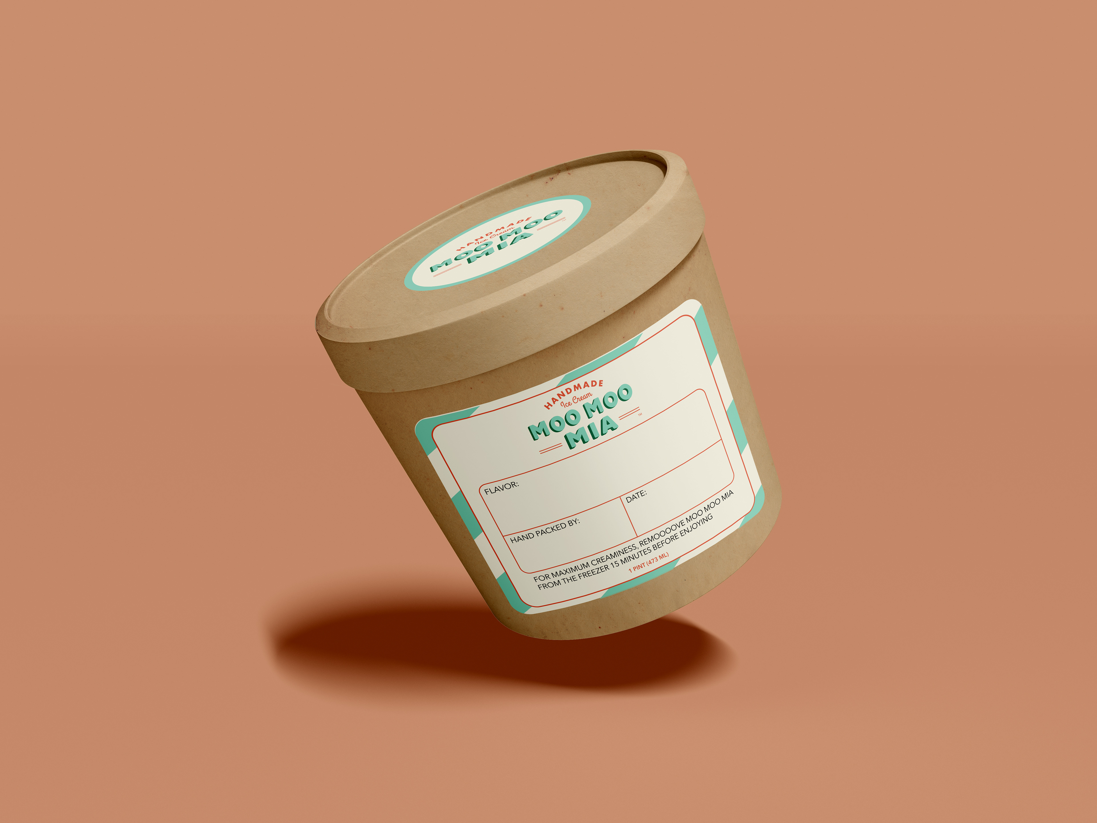 Pint cup label