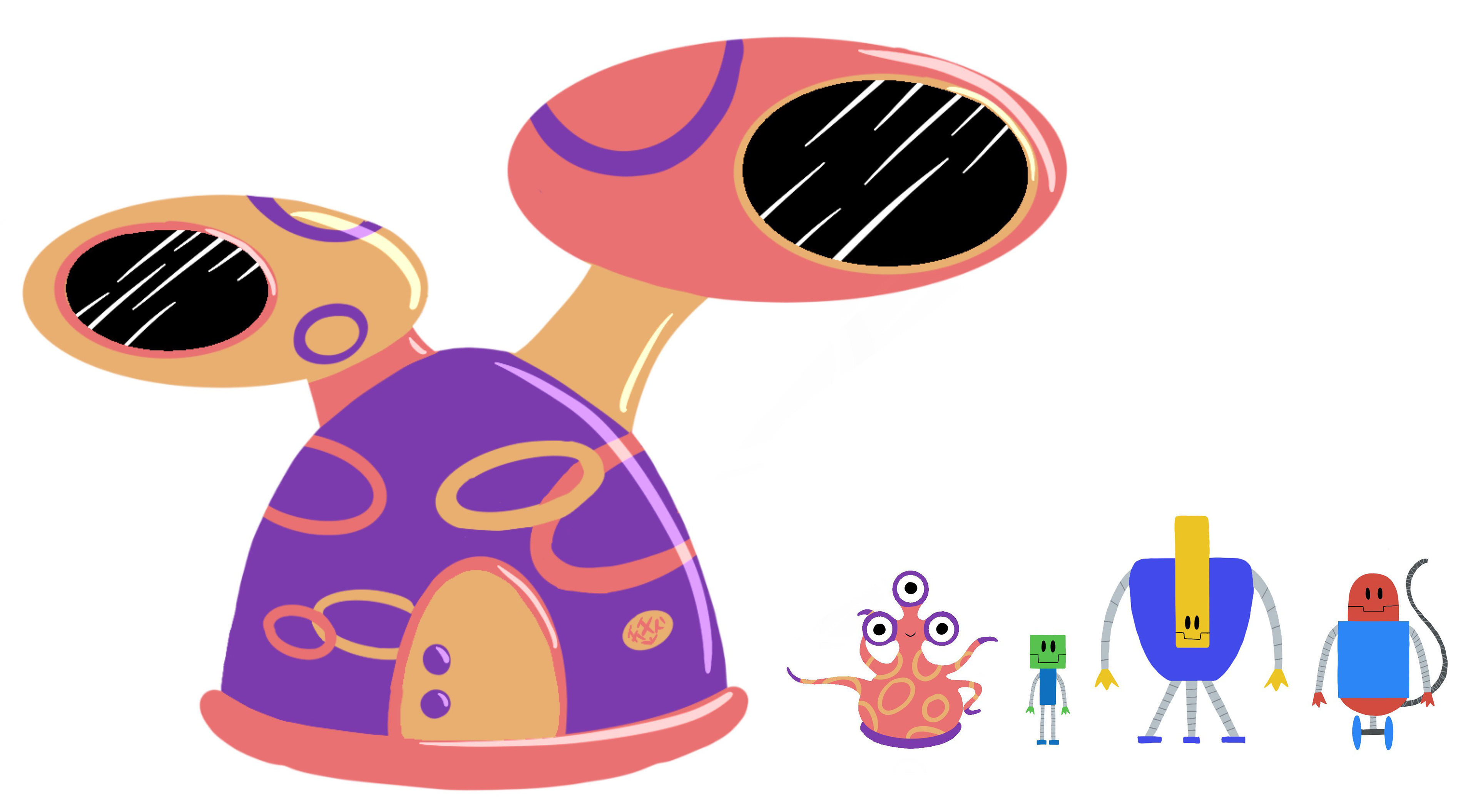 'Crash Landing' - Children's Book Character Designs