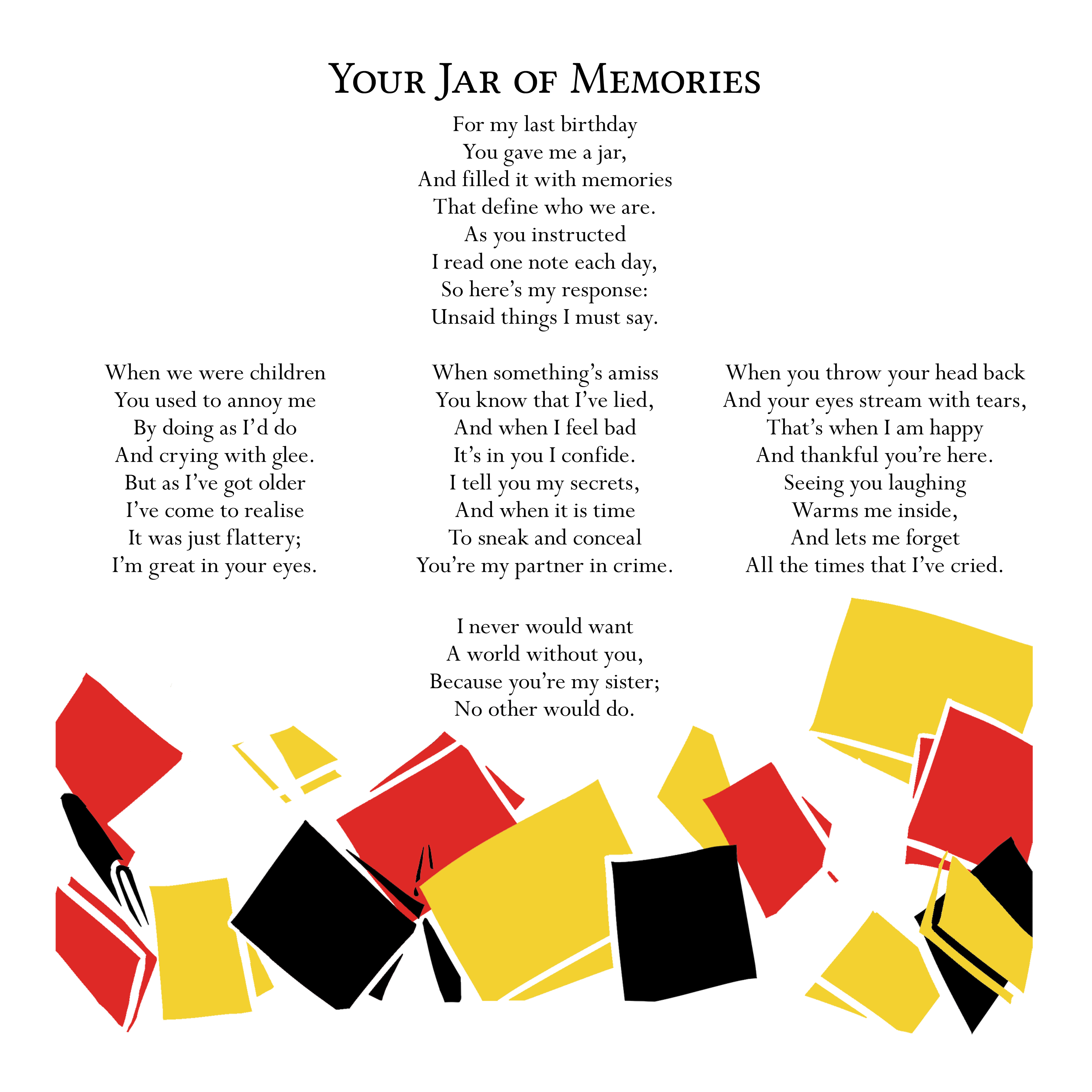 'Your Jar of Memories' - Illustrated Poem