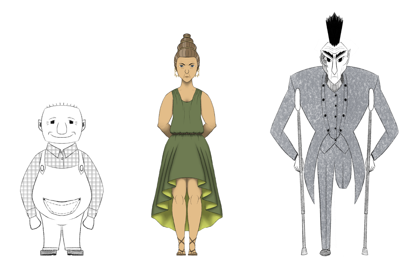 Personified Leaves Character Designs