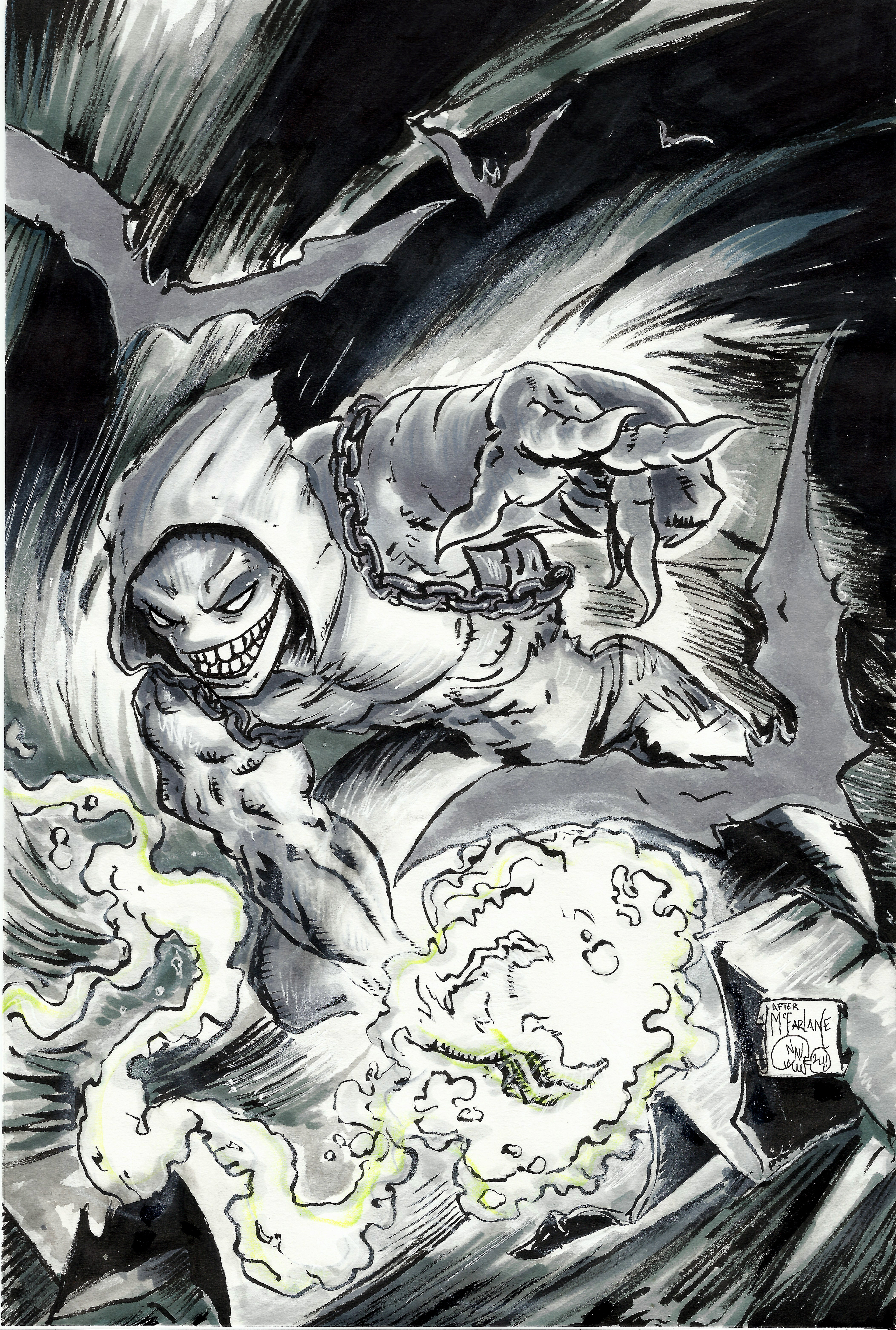 SPAWN #1 x DISTURBED homage cover