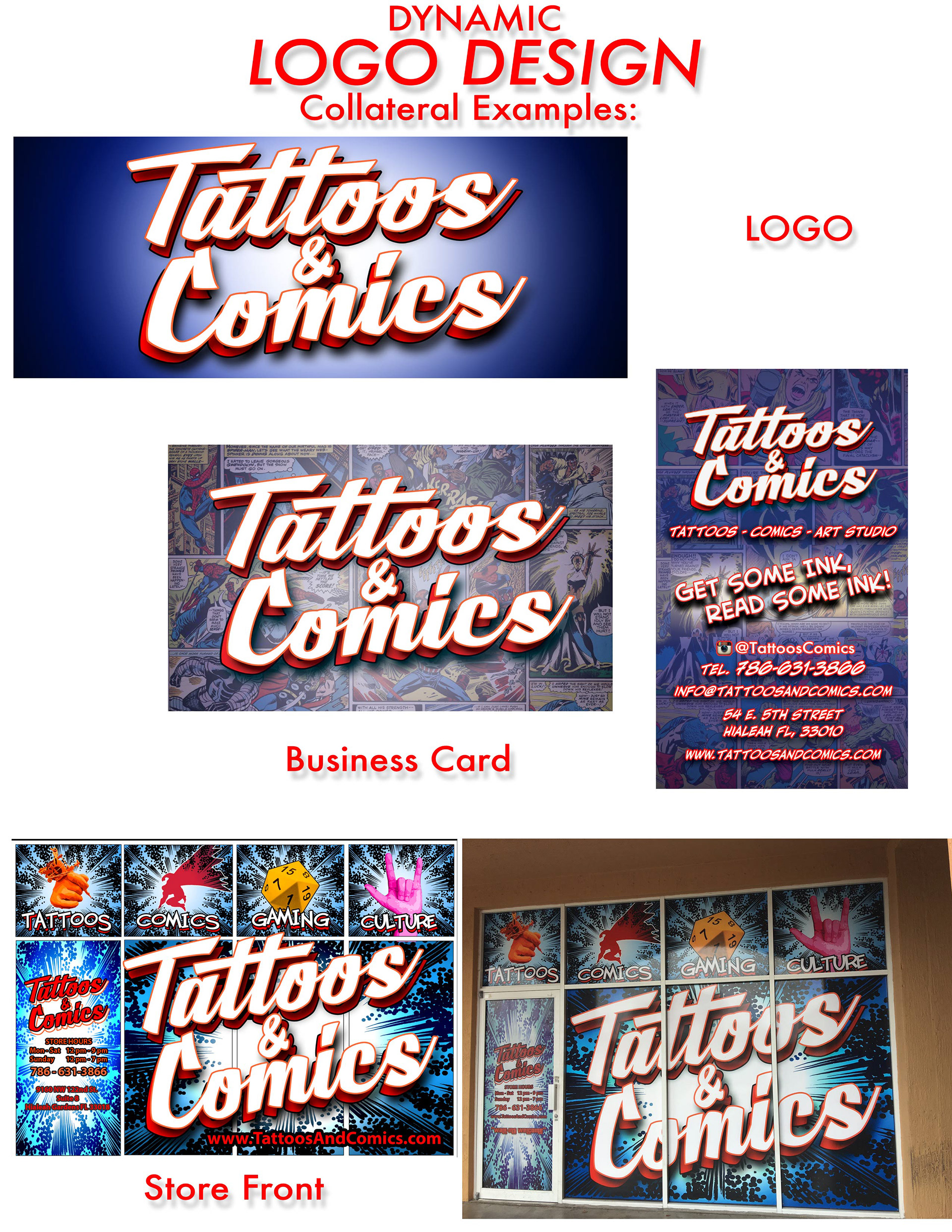 TATOOS and COMICS complete Corporate ID