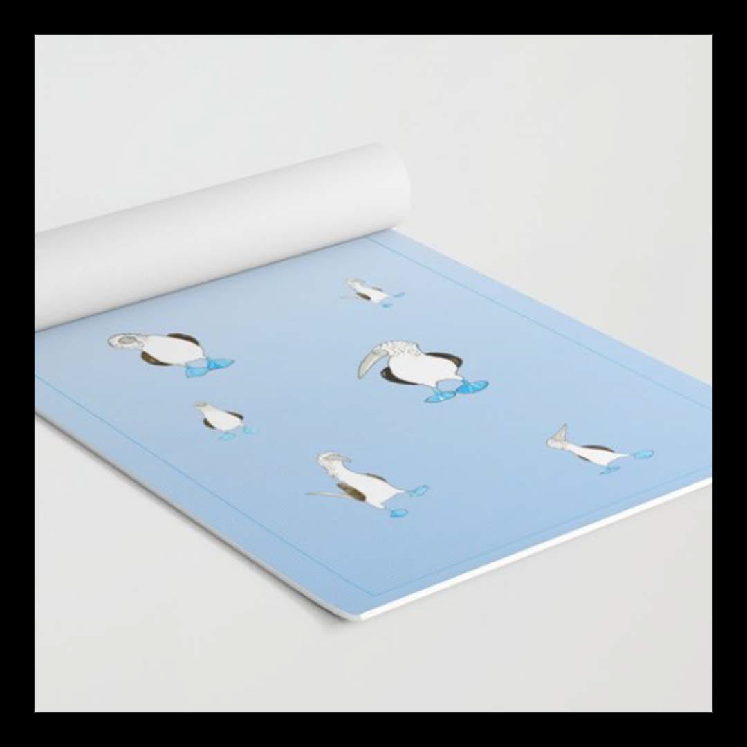 blue footed boobies yoga mat