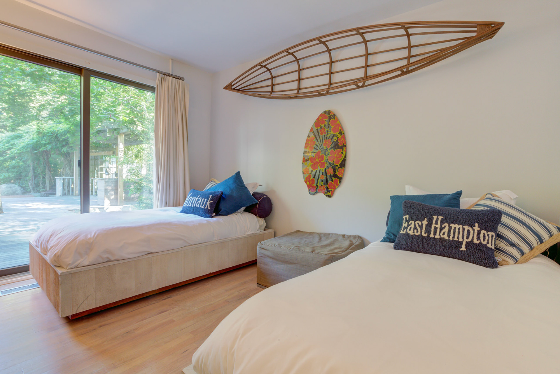 professional photo of children's bedroom with two beds