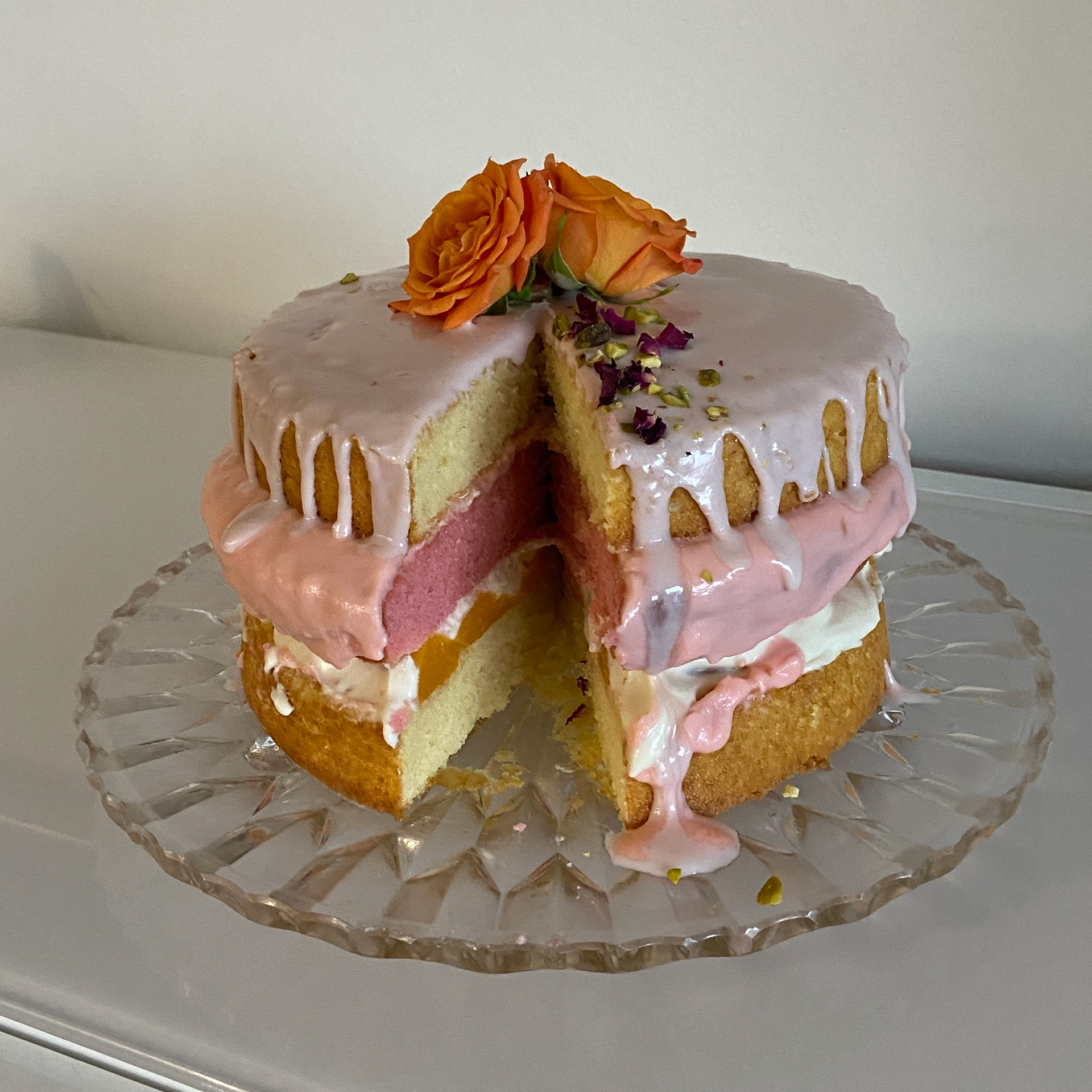 Rose Pistachio & Peach Lovers Layer Cake