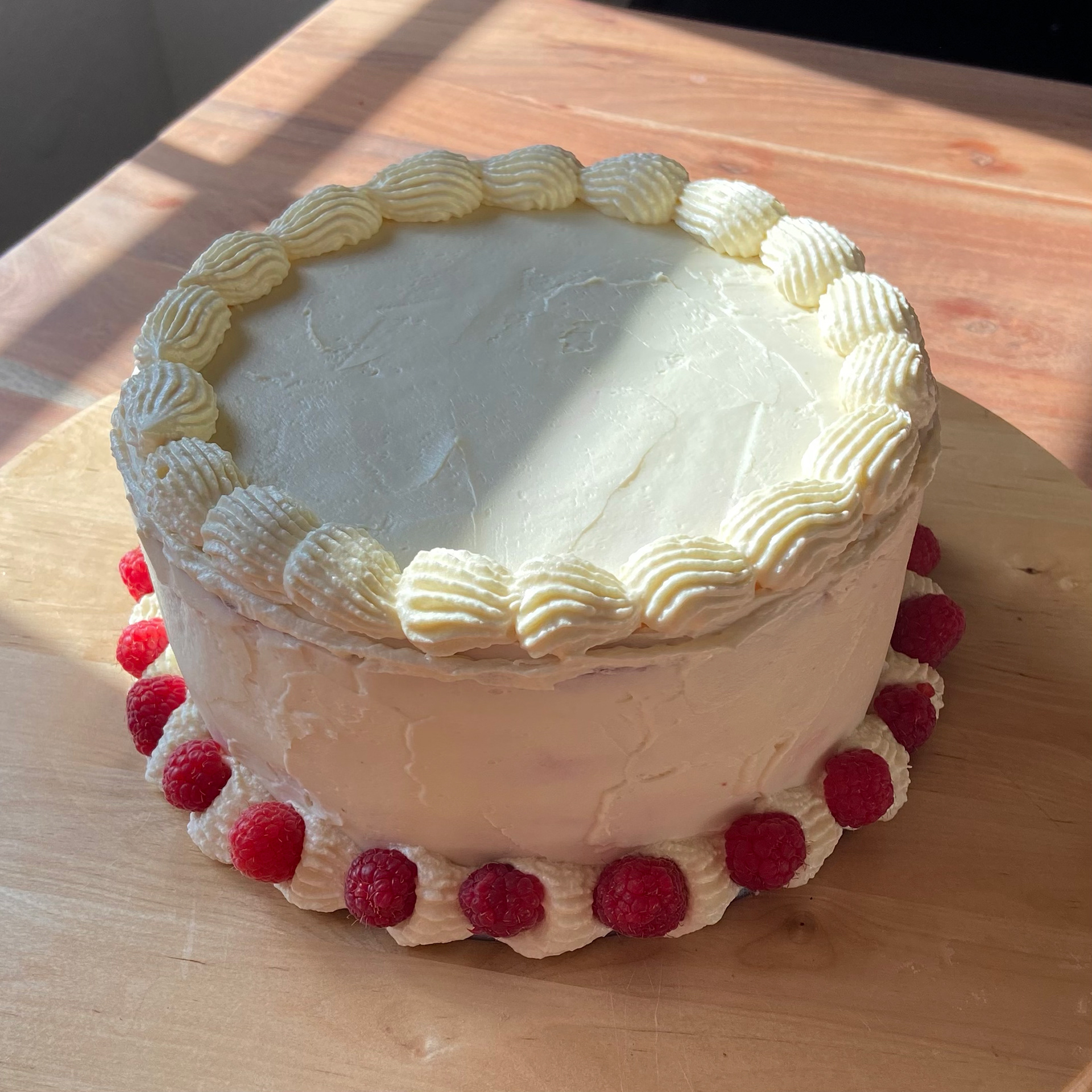 Raspberry Lemon Cake with Homemade Raspberry Jam Filling and Lemon Vanilla + Raspberry Buttercream