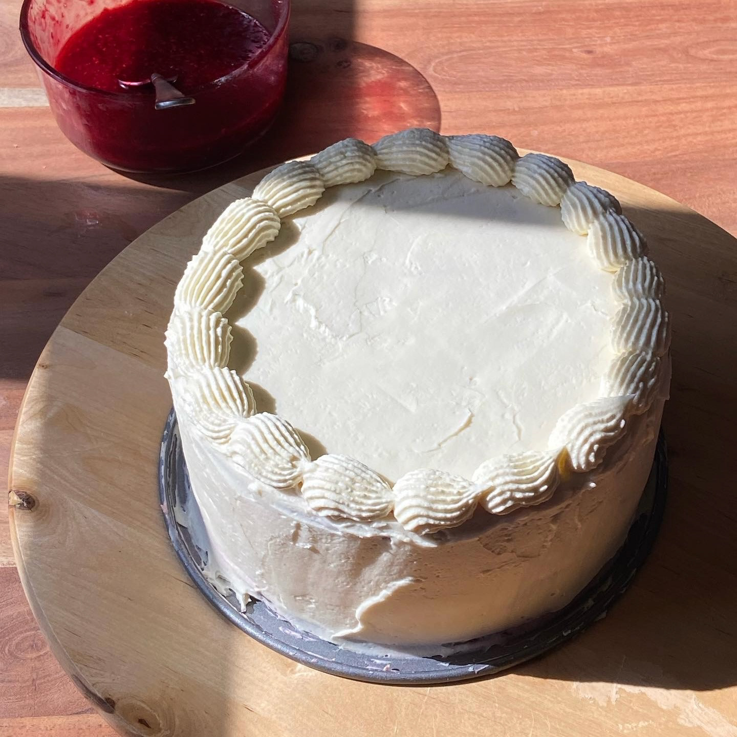 Raspberry Lemon Cake with Homemade Raspberry Jam Filling and Lemon Vanilla + Raspberry Buttercream