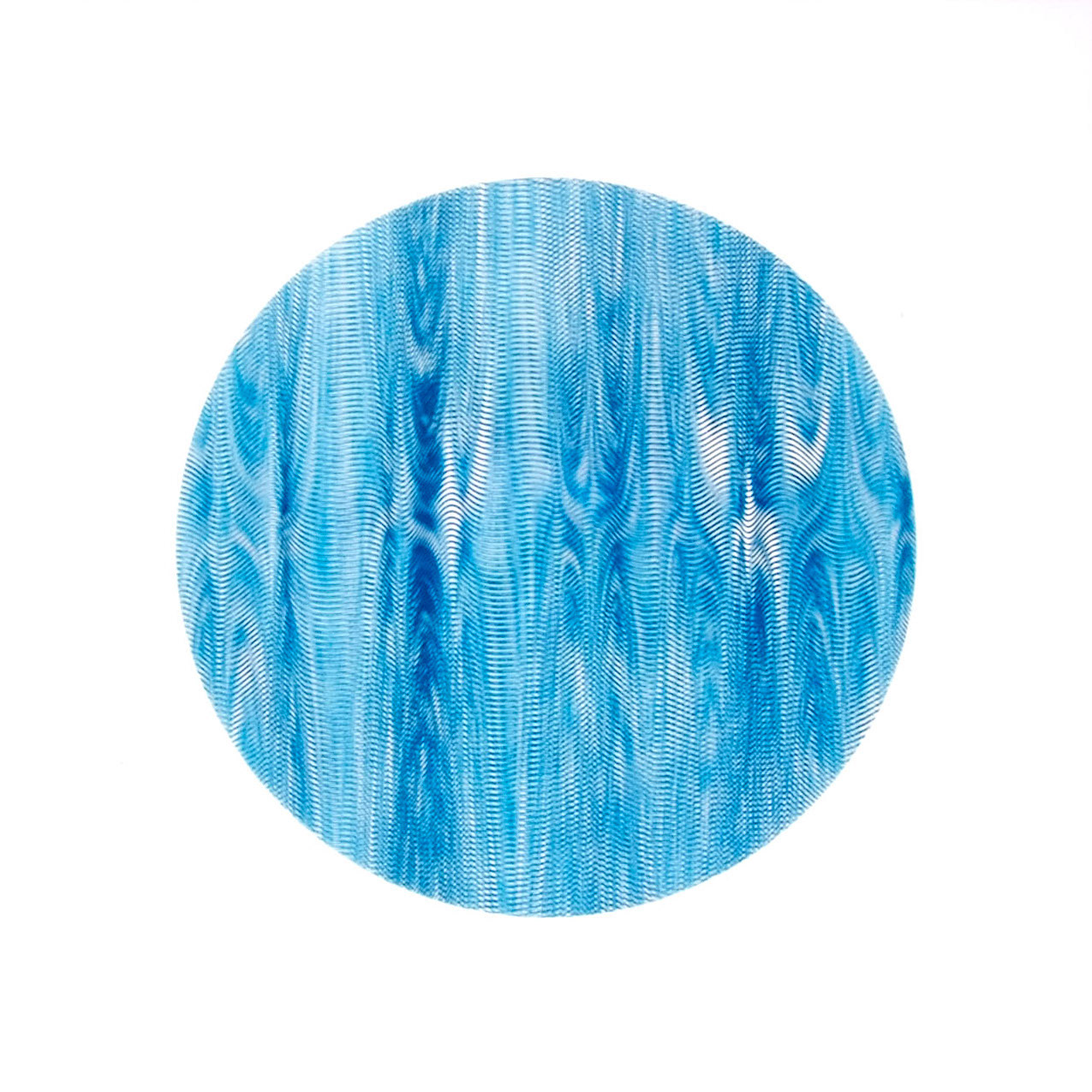 blue hand made unique geometric art print in London