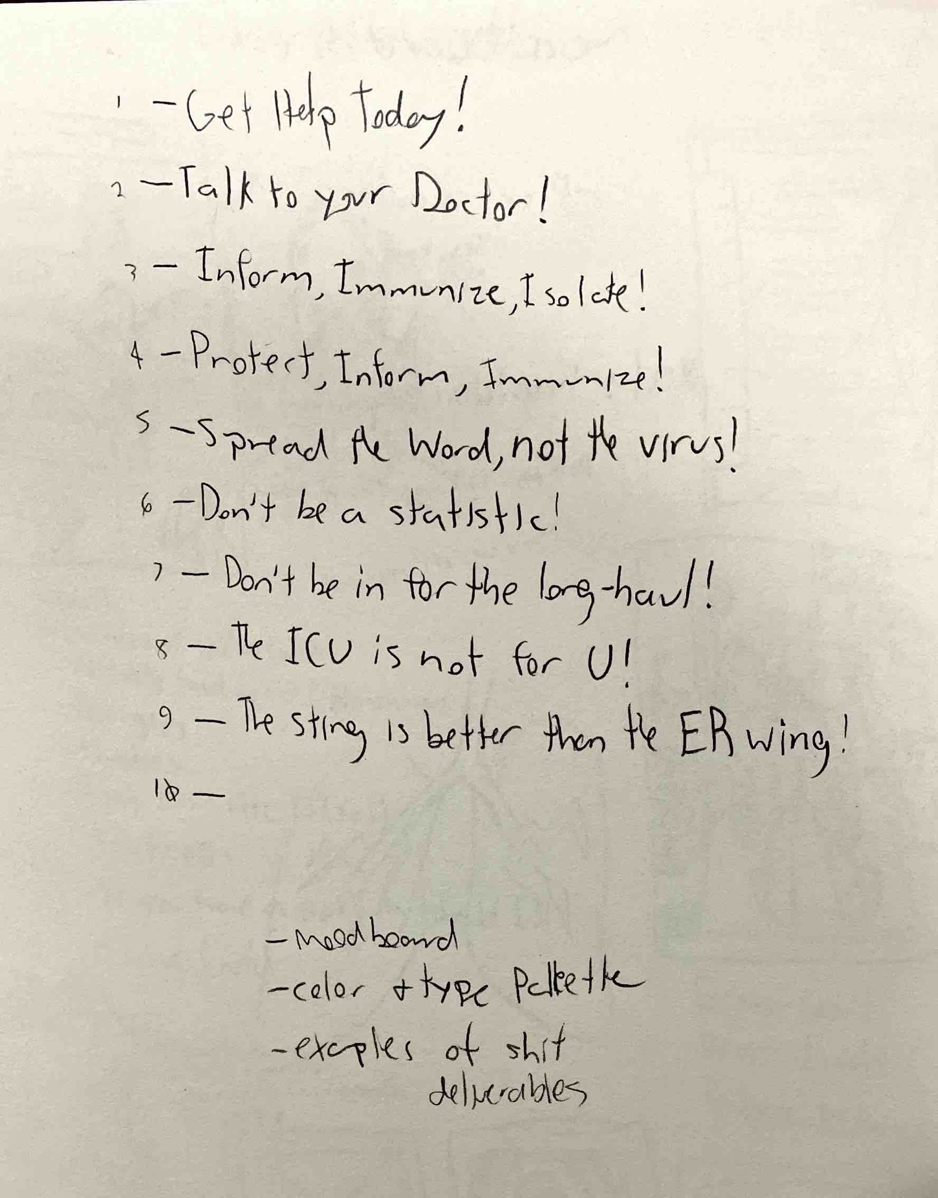 Call to action/catchphrases