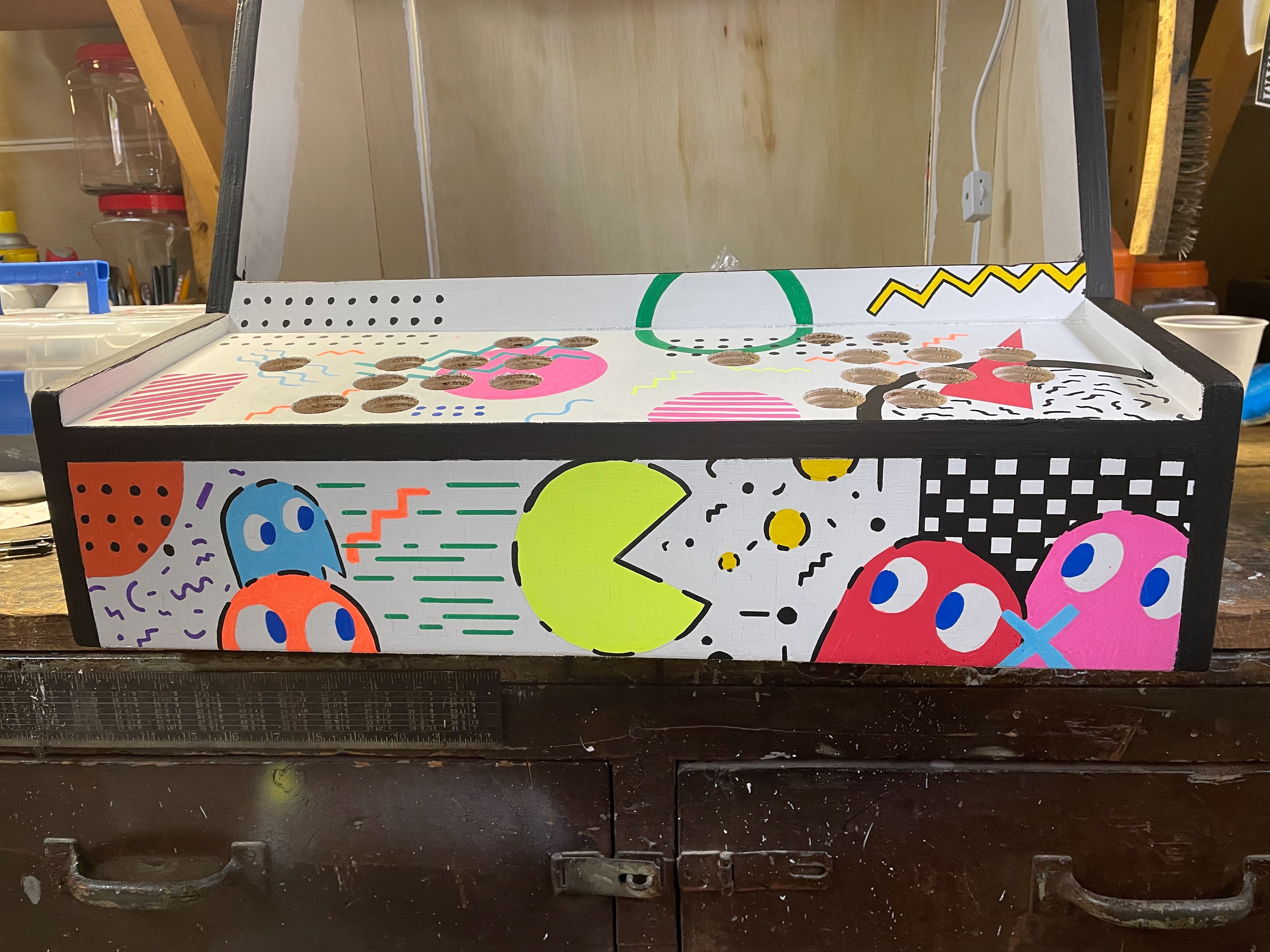 Cabinet's front panel design.