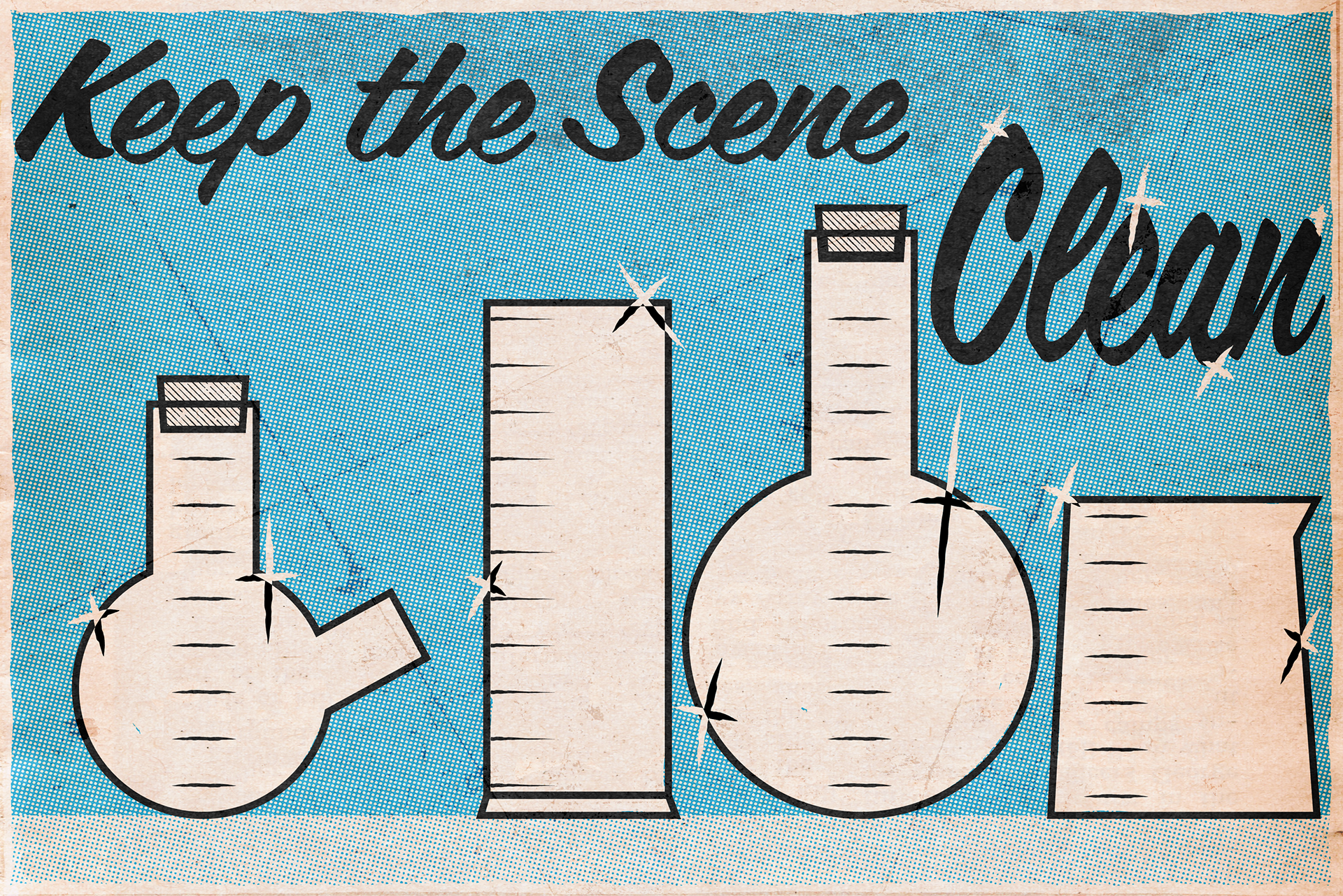 March- Keep the Scene Clean: This month emphasizes the importance of keeping the workspace clean and organized.