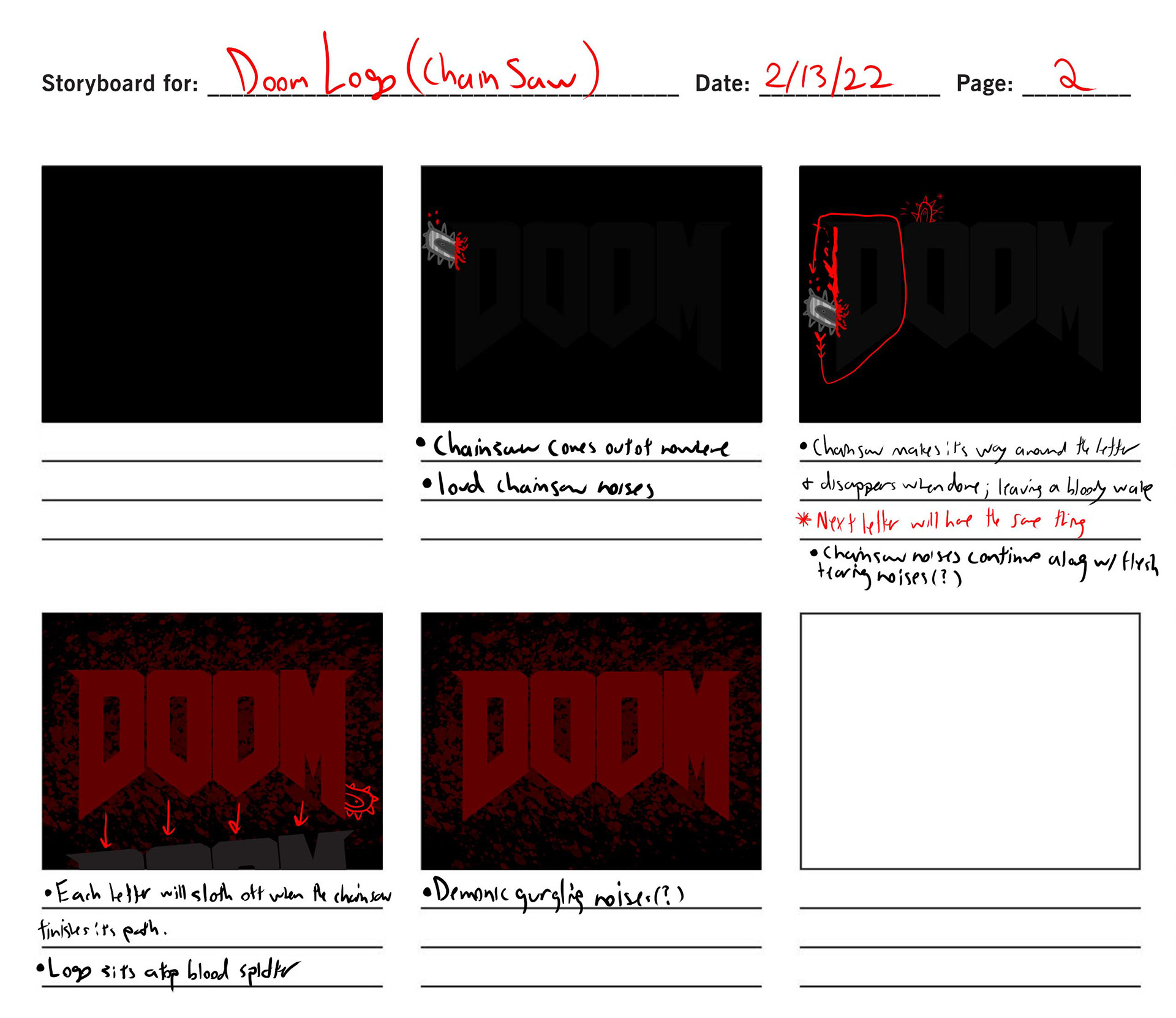 Chainsaw Storyboard