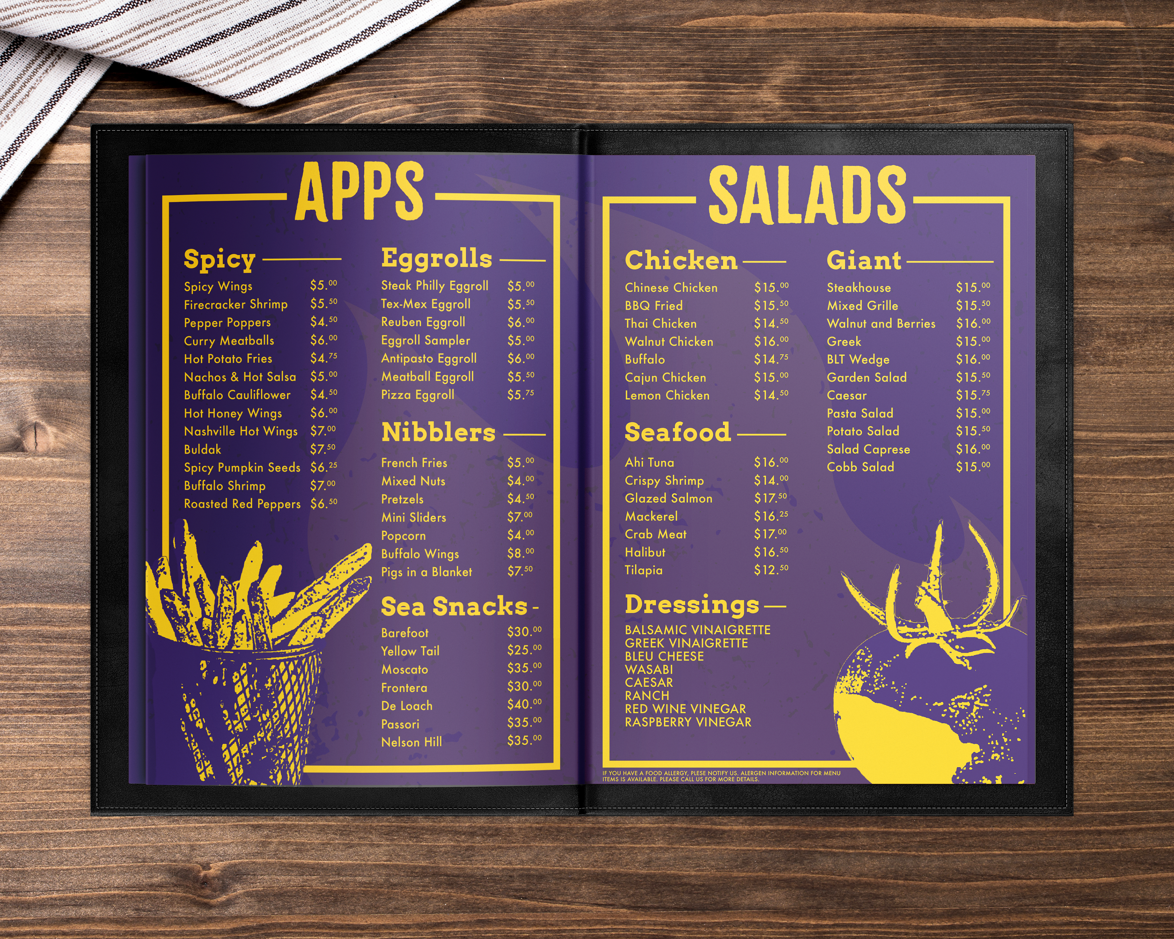 Apps & salads