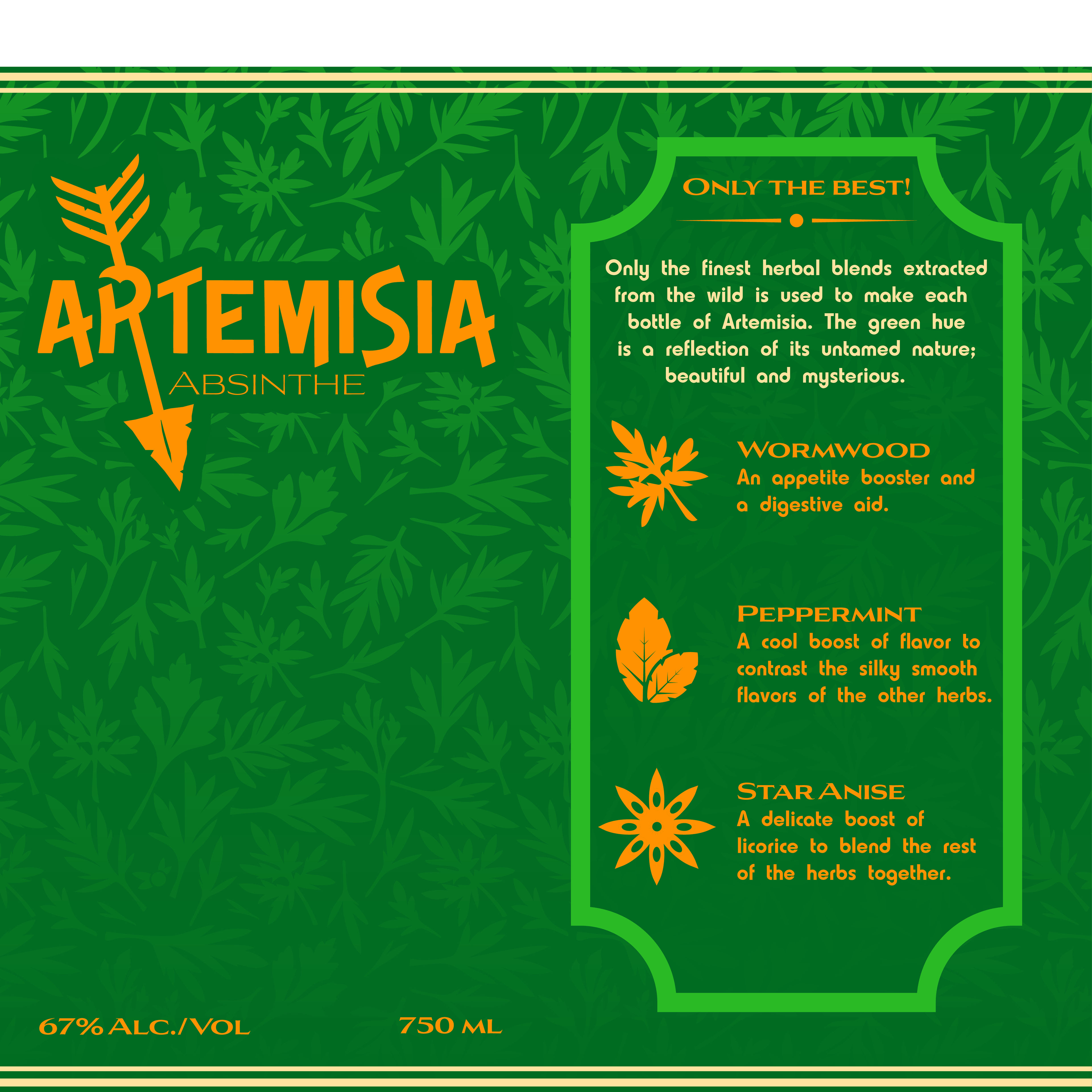 Artemisia Bottle Label.