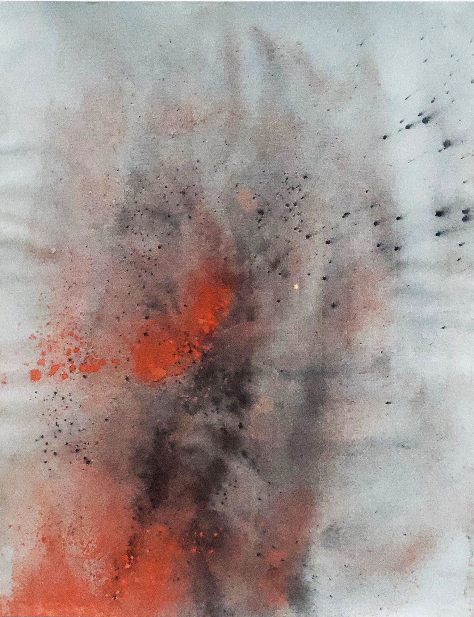 Ernesto R. Gómez, August #2, 2018, organic powder charcoal on Ingres Canson paper, 25x19" 