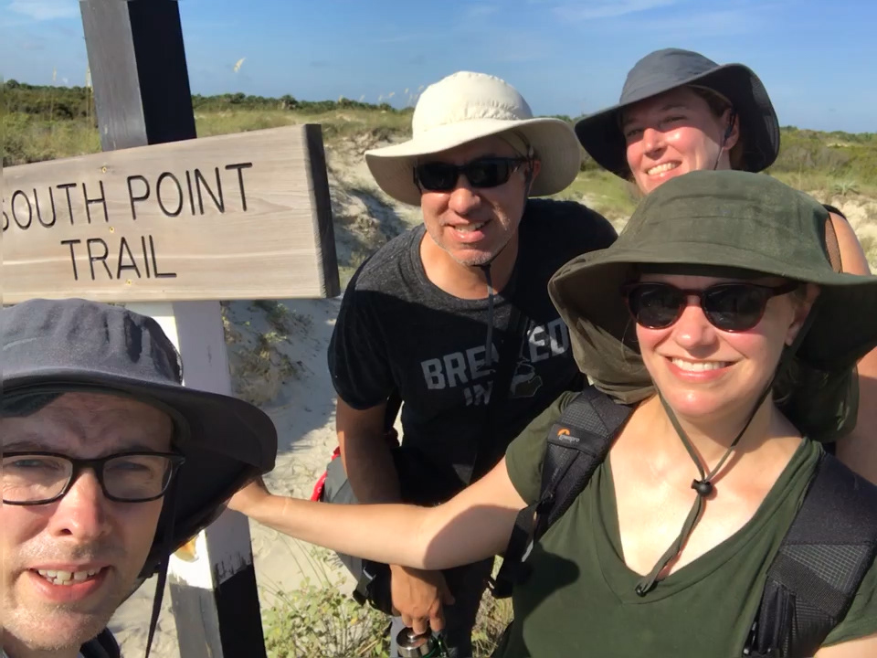 After a challenging early morning hike across South Point Trail