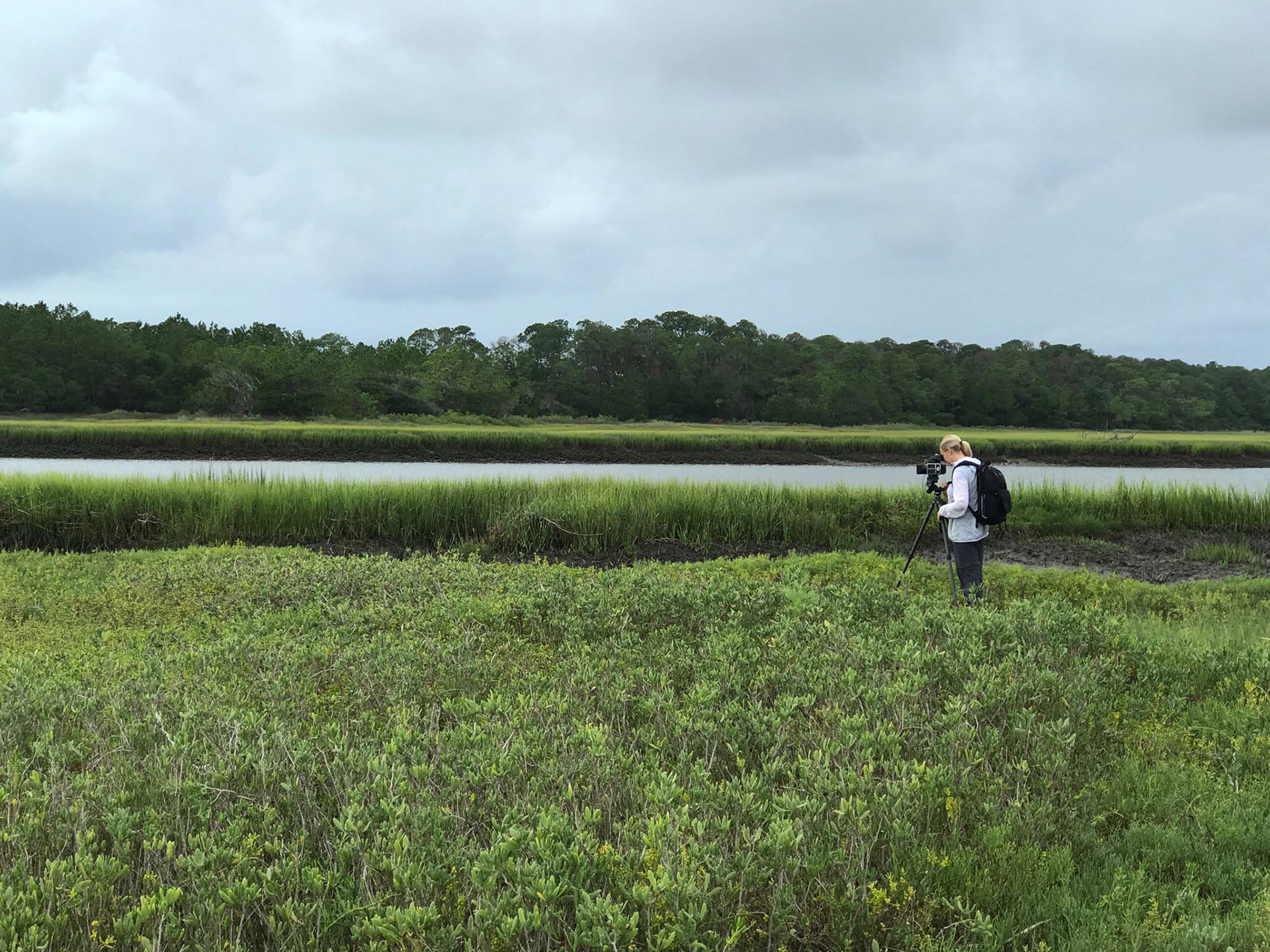 Christa photographing at Christmas Creek