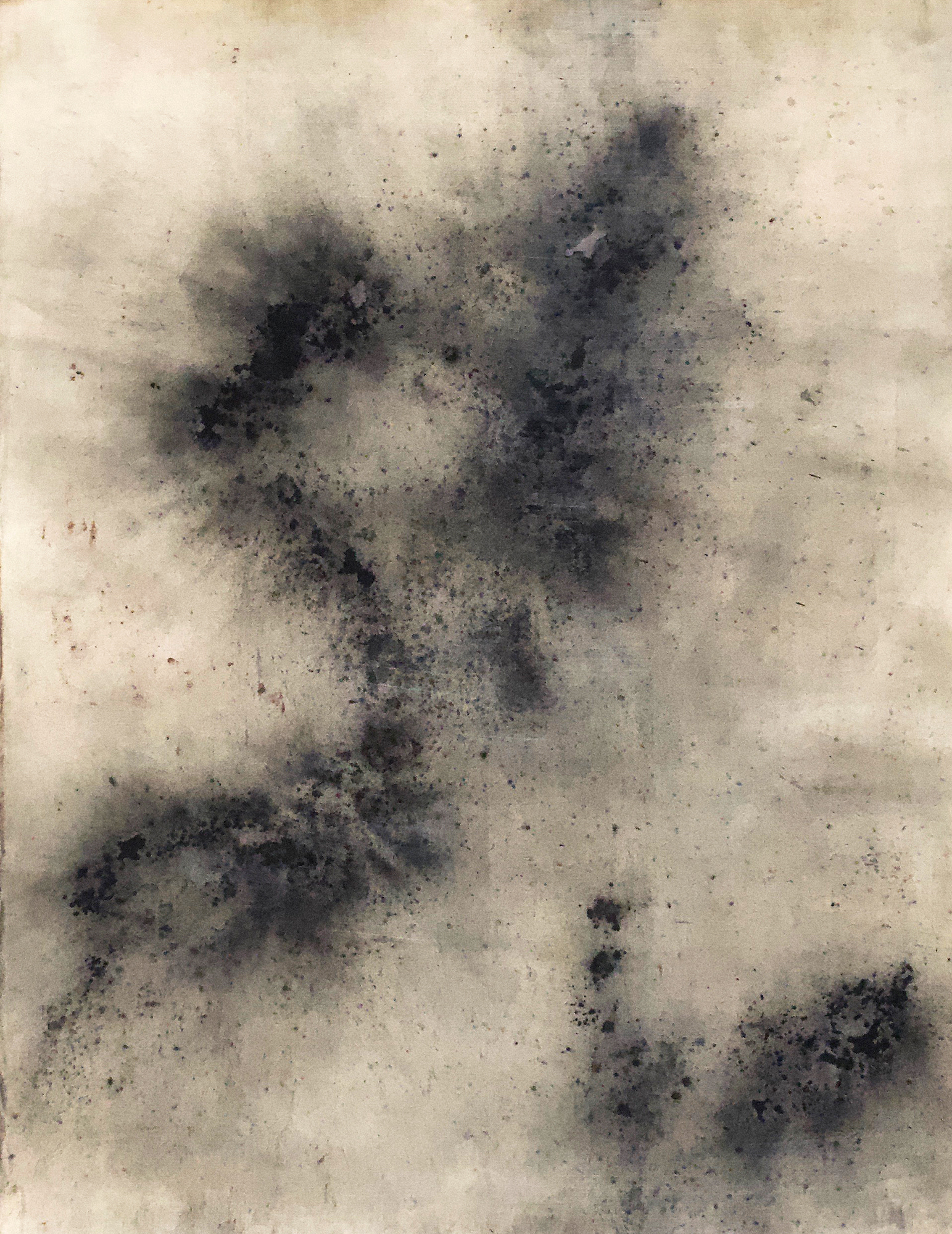 Ernesto R. Gómez, August #3, 2018, organic powder charcoal on Ingres Canson paper, 25x19" 