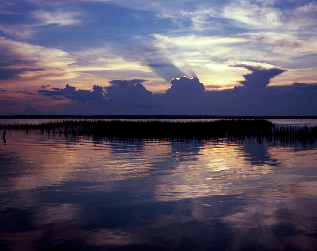 Emily J. Gómez, Sunset, Brick Hill River, 2018