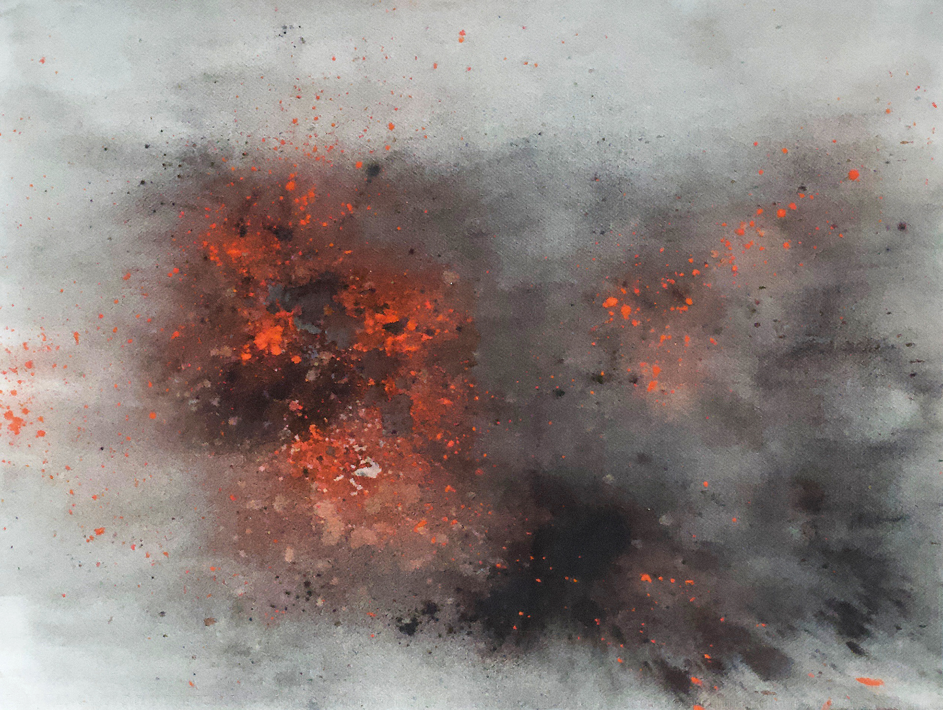 Ernesto R. Gómez, August #1, 2019, organic powder charcoal on Ingres Canson paper, 19x25" 