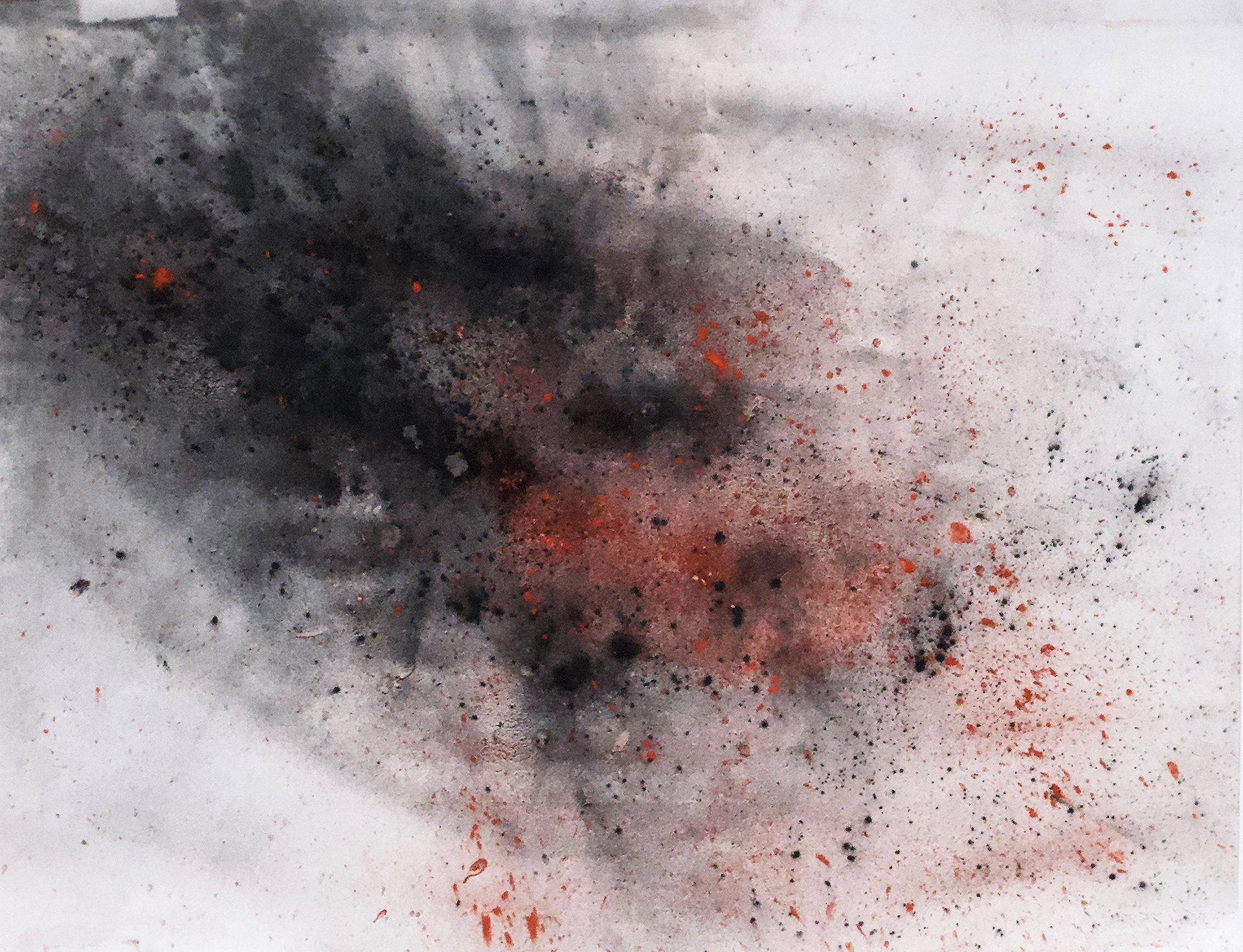 Ernesto R. Gómez, August #1, 2018, organic powder charcoal on Ingres Canson paper, 19x25" 