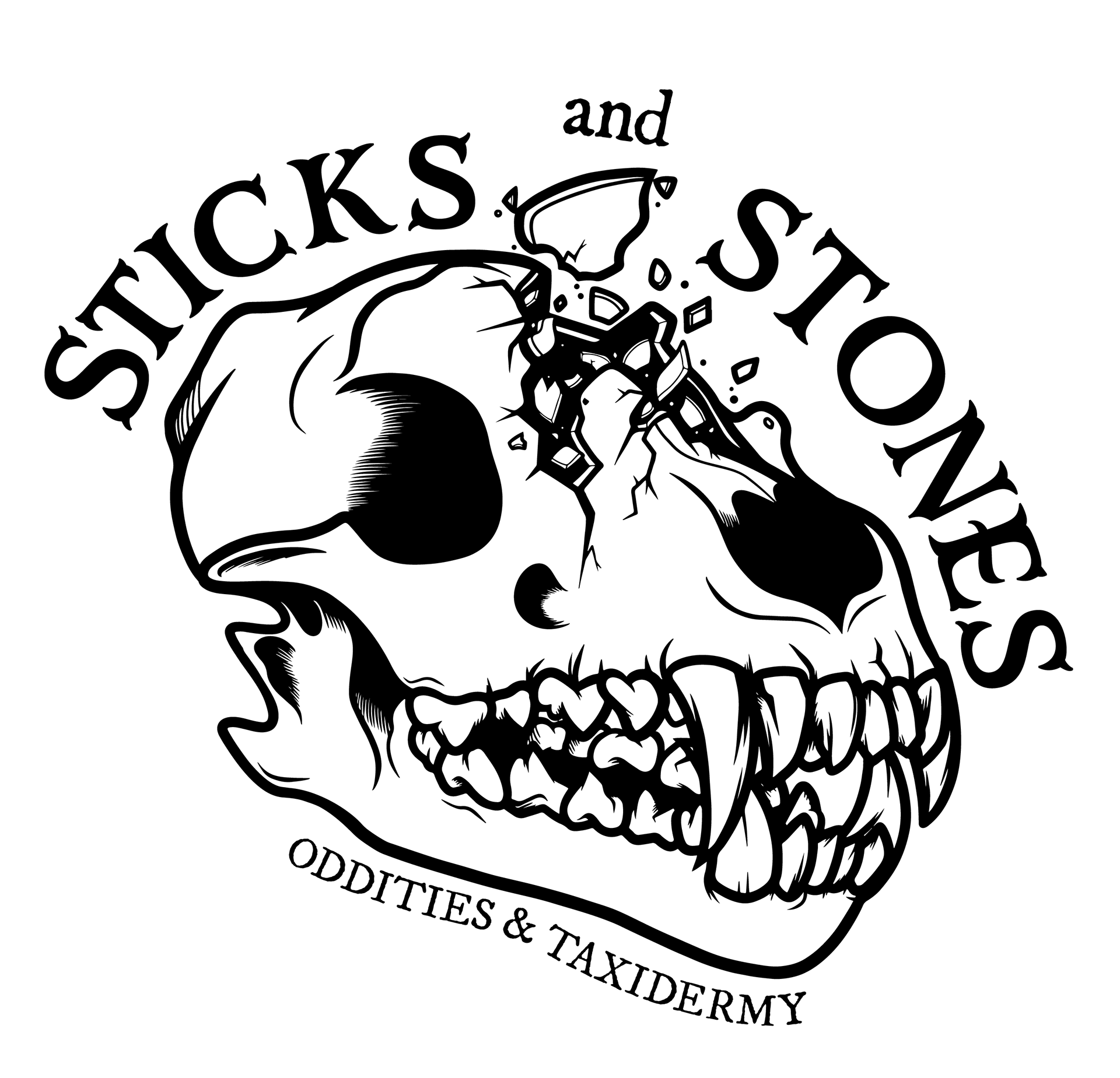 Mock company "merchandise" logo created for a web design class: April 2022