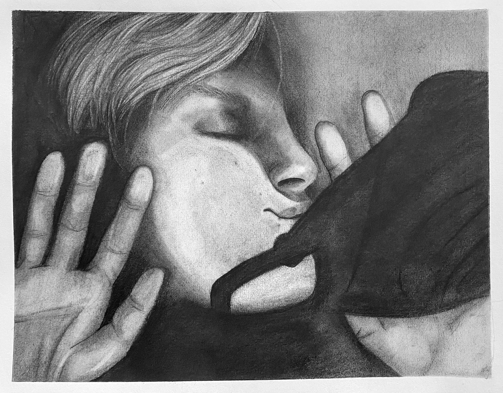"Scanner" Self Portrait - Charcoal - November 2020