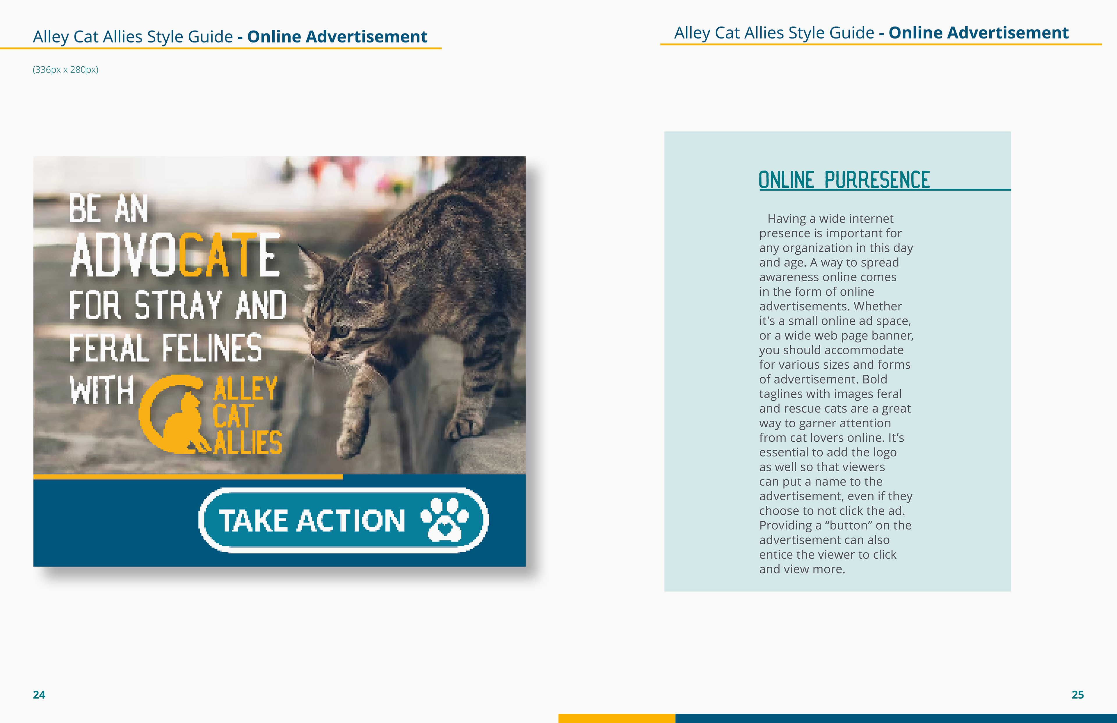 Charity Rebranding Assignment - Alley Cat Allies Brand Identity and Style Guide: Online Advertisement - Written and Designed - September-November 2022