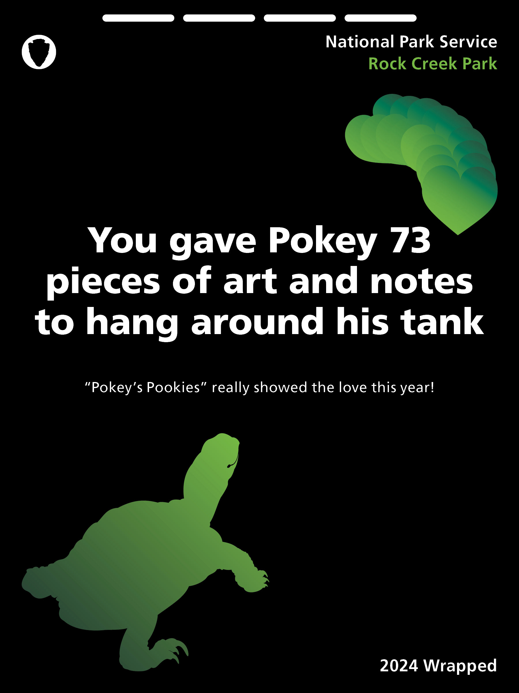 National Park Service "Wrapped" 2024 - Rock Creek Park Social Media Graphic - December 2024