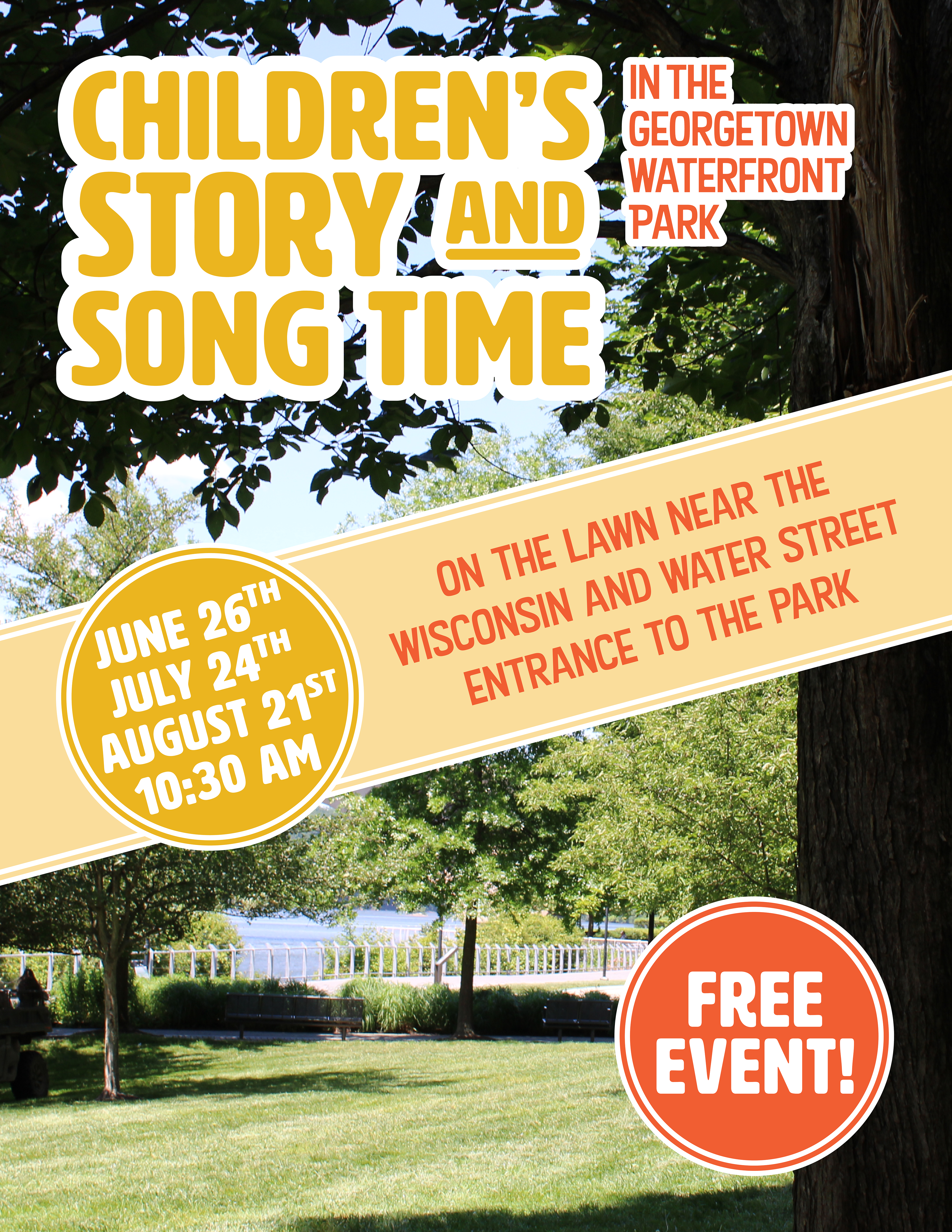 Georgetown Waterfront Children's Event Flyer - June 2024