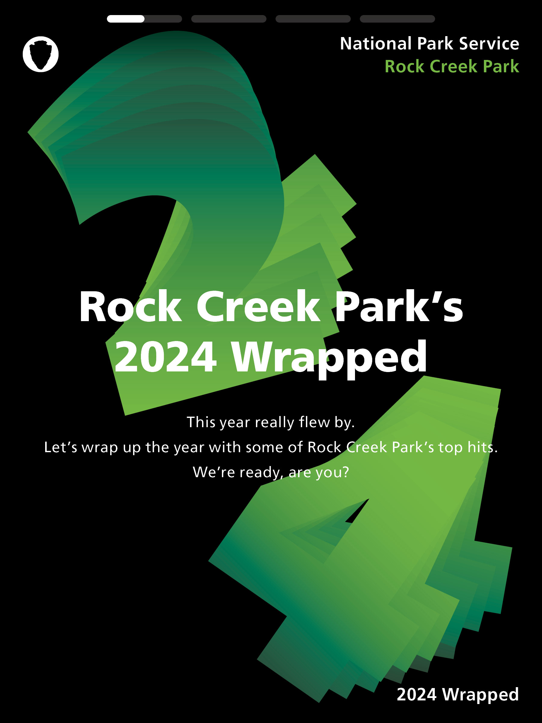 National Park Service "Wrapped" 2024 - Rock Creek Park Social Media Graphic - December 2024