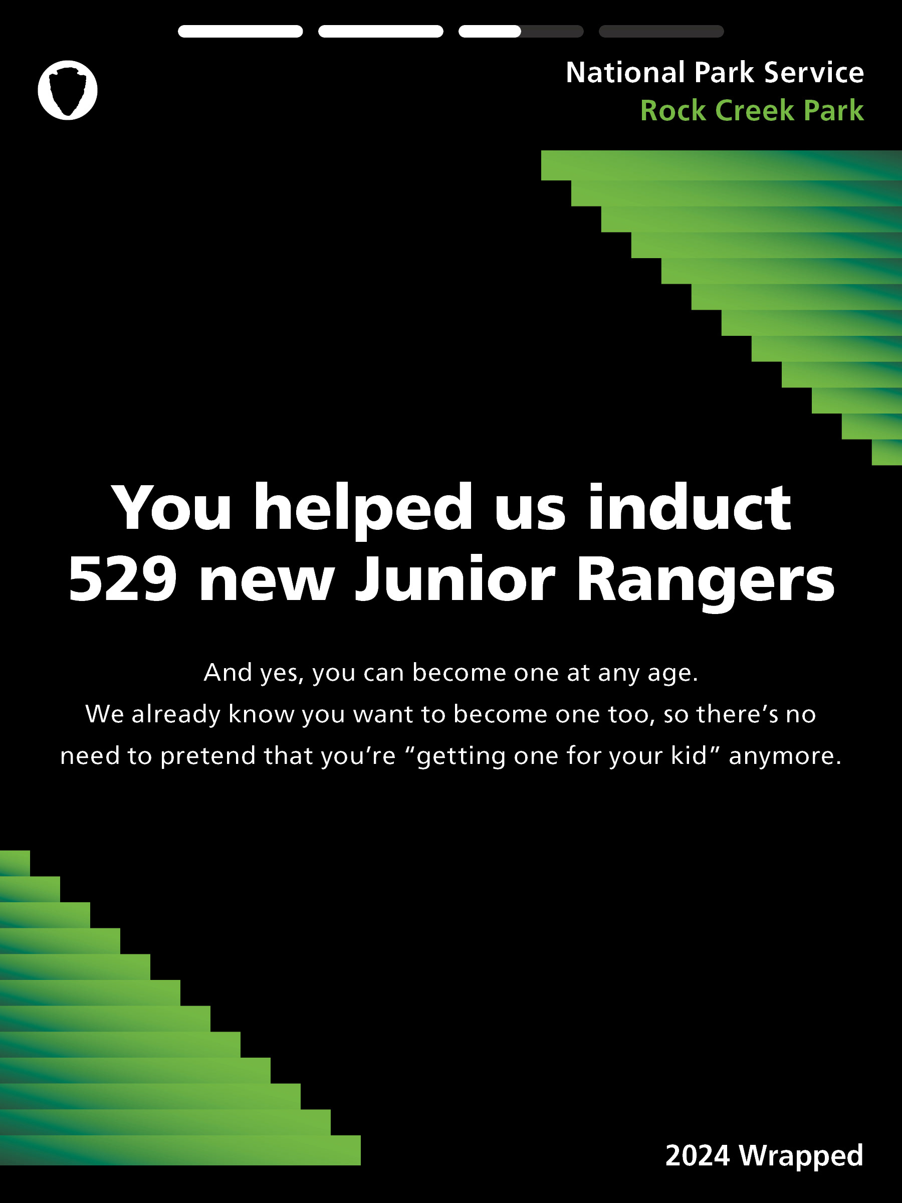 National Park Service "Wrapped" 2024 - Rock Creek Park Social Media Graphic - December 2024