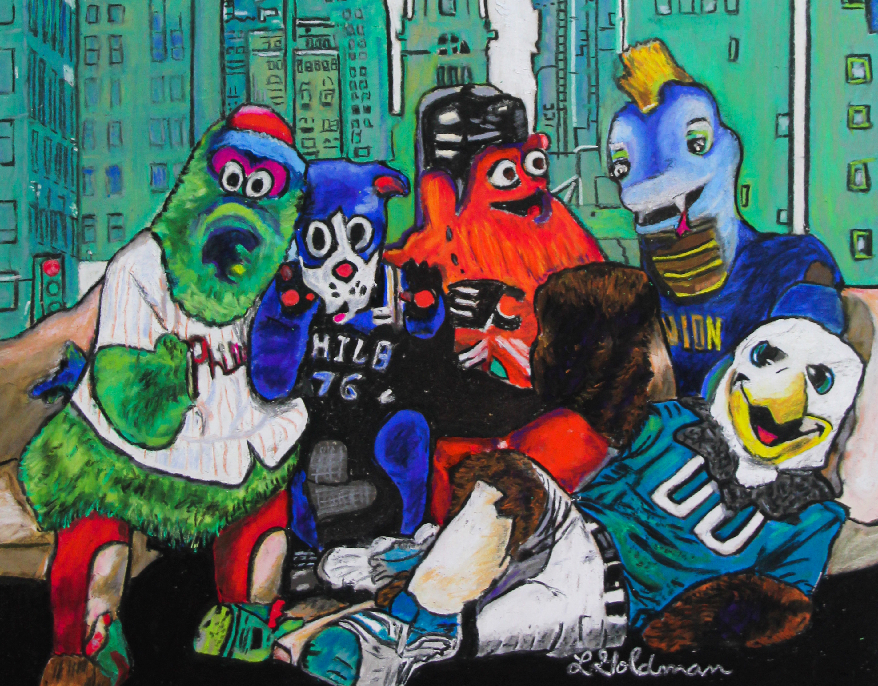 Gritty, Swoop, Phillie Phanatic and Franklin  Philly eagles, Philadelphia  eagles football, Philadelphia eagles