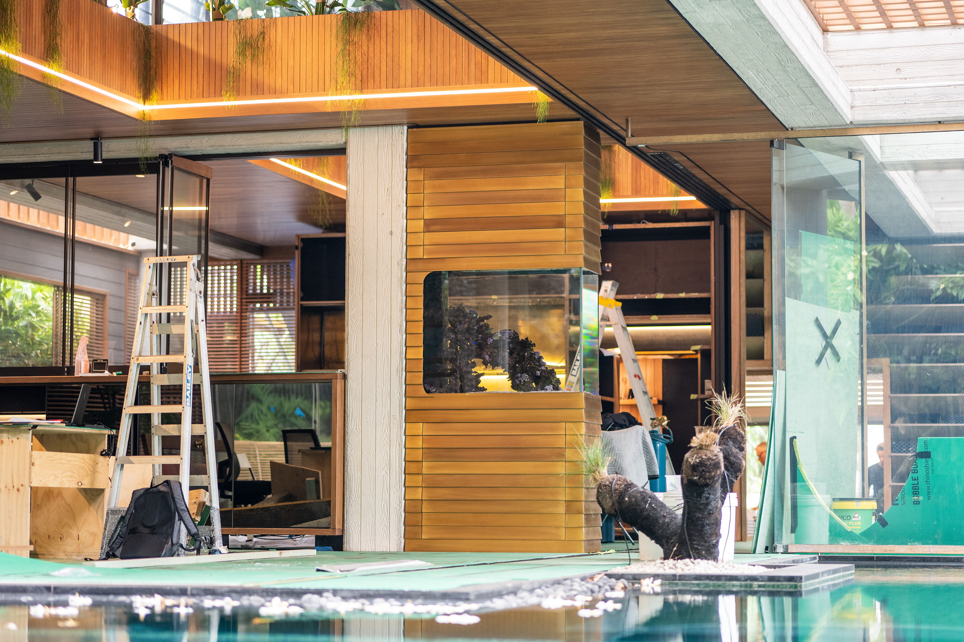 Aquarium sur mesure en laiton