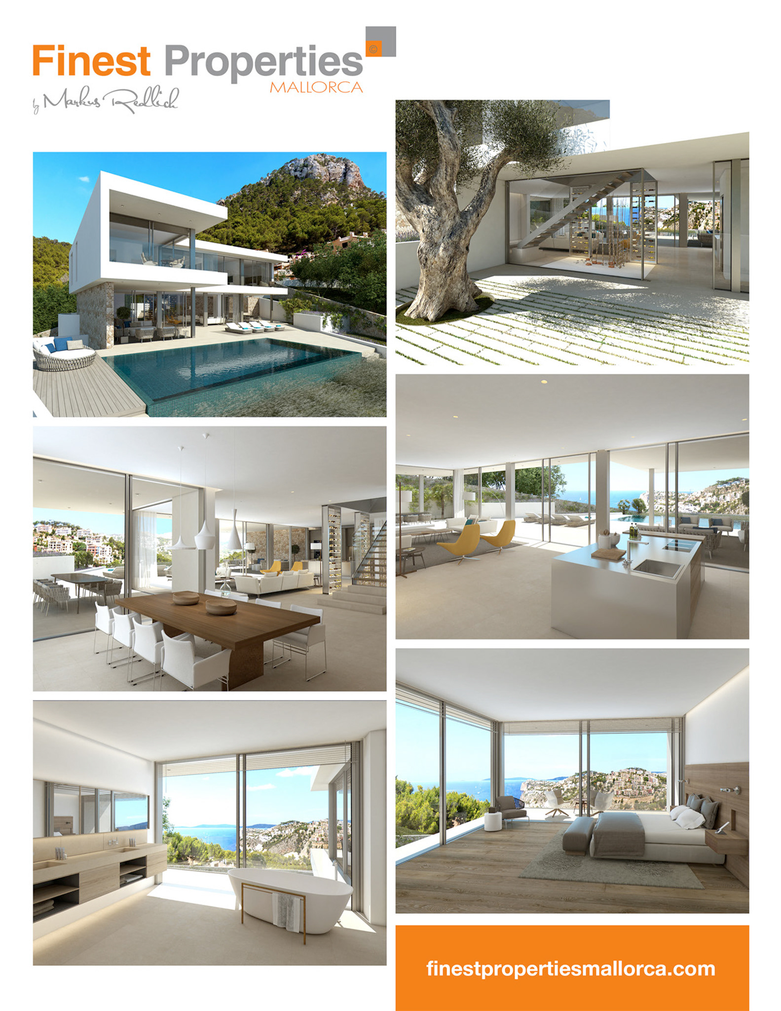 Finest Properties Mallorca advertisement — luxury villa real estate, full page advertisement in FURORE Magazine
