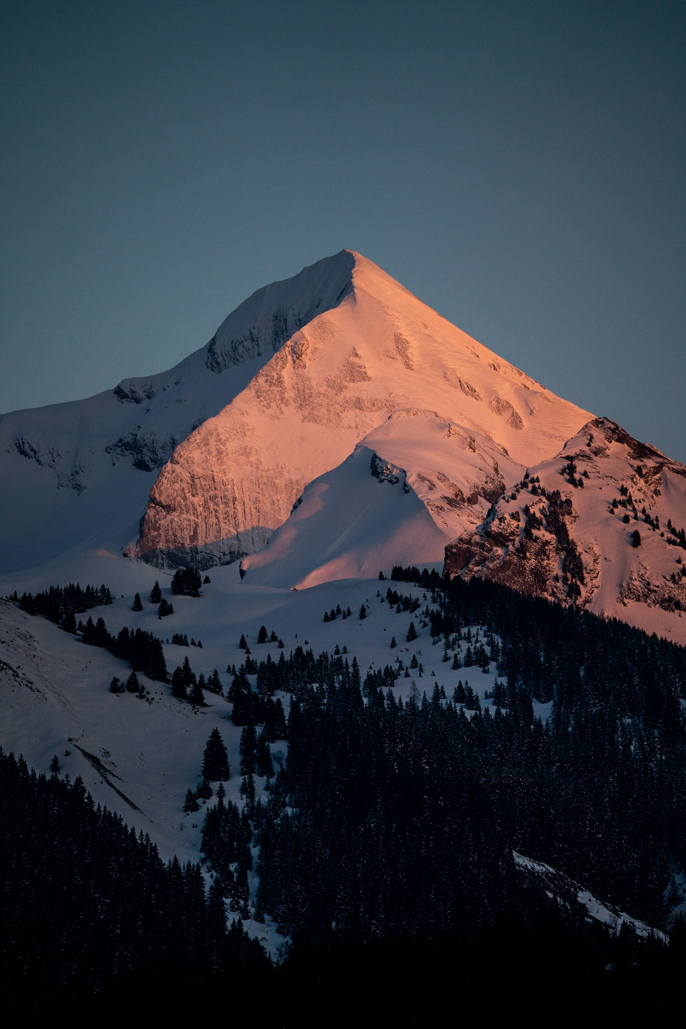 Coucher de soleil sur le Charvin