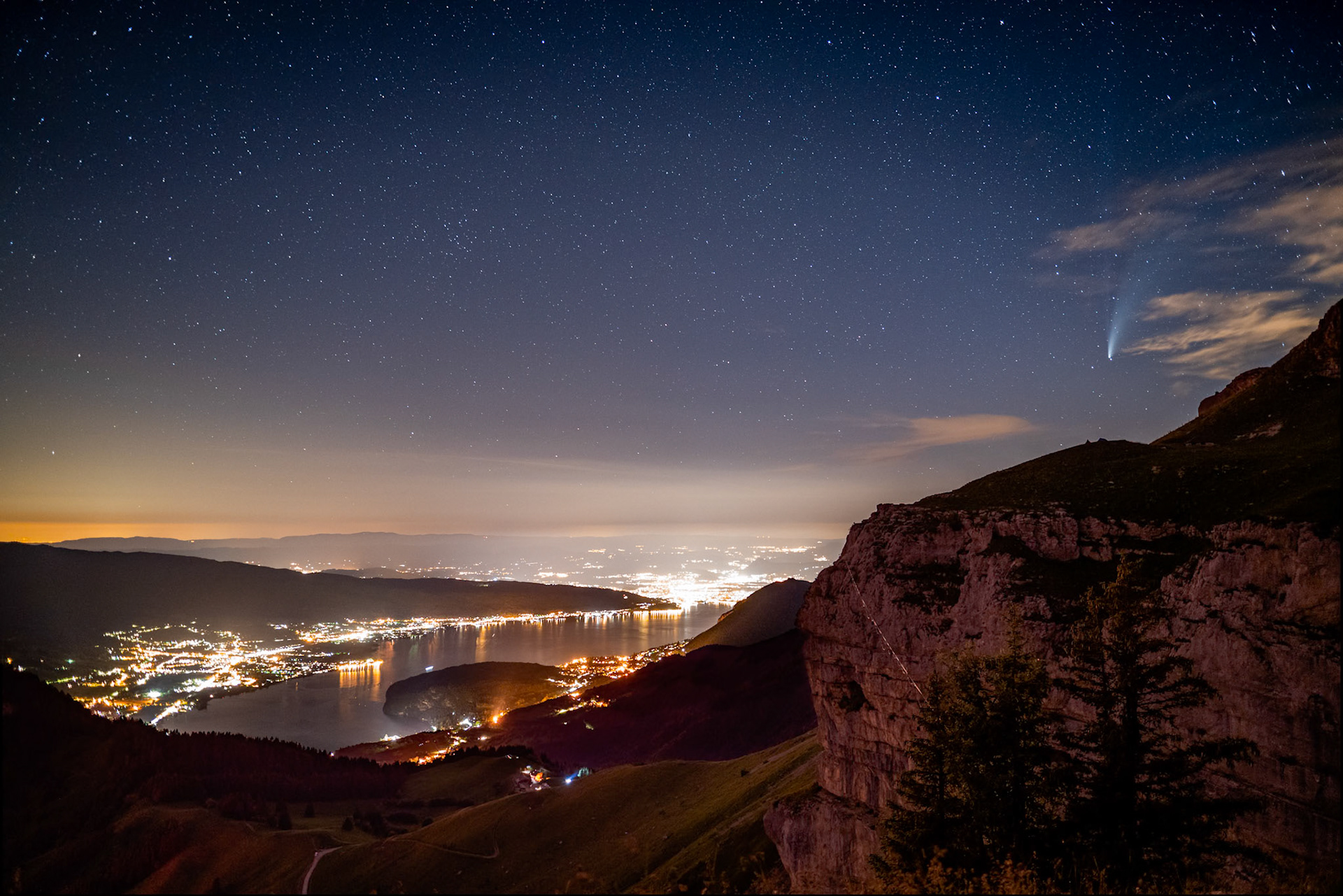 Comète Neowise, Annecy